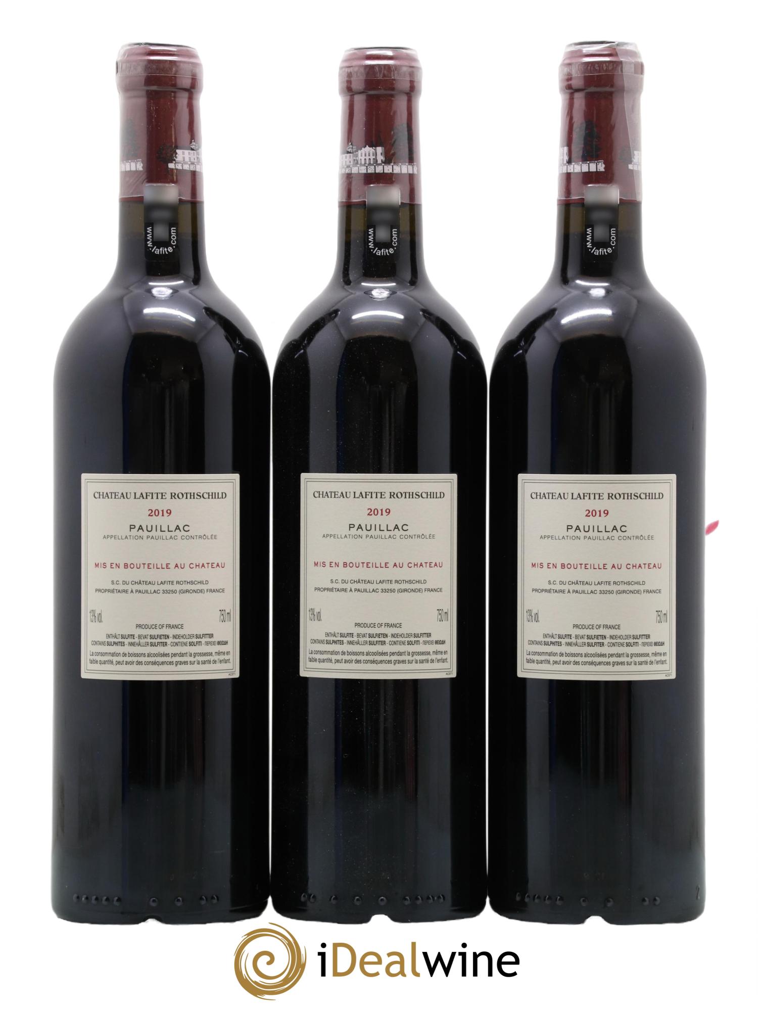 Château Lafite Rothschild 1er Grand Cru Classé 2019 - Lot de 3 bouteilles - 2