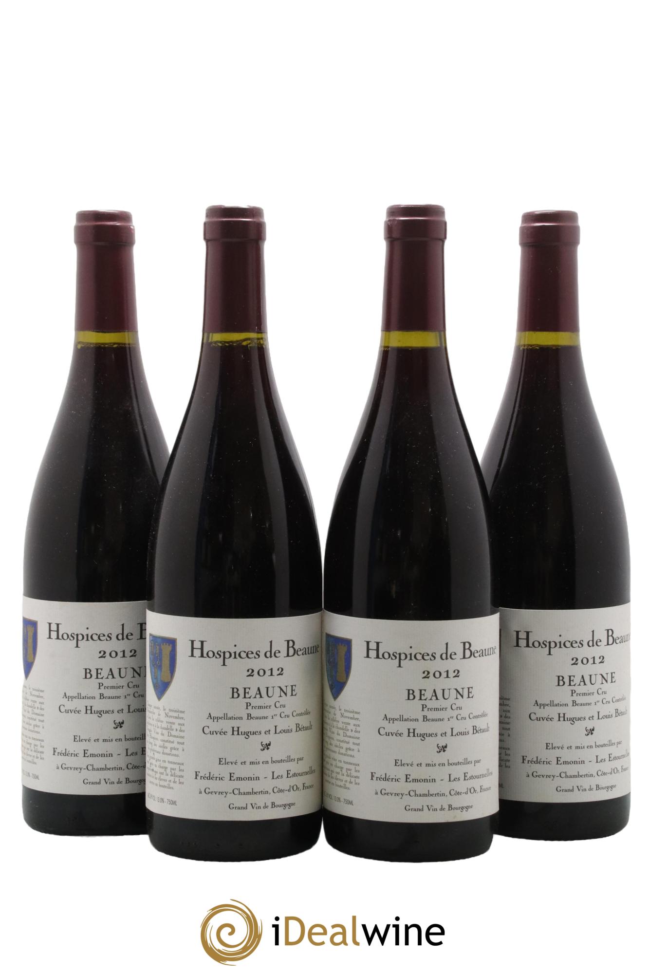 Beaune 1er Cru Cuvée Hugues et Louis Bétault Hospices de Beaune Frédéric Esmonin 2012 - Posten von 4 Flaschen - 0