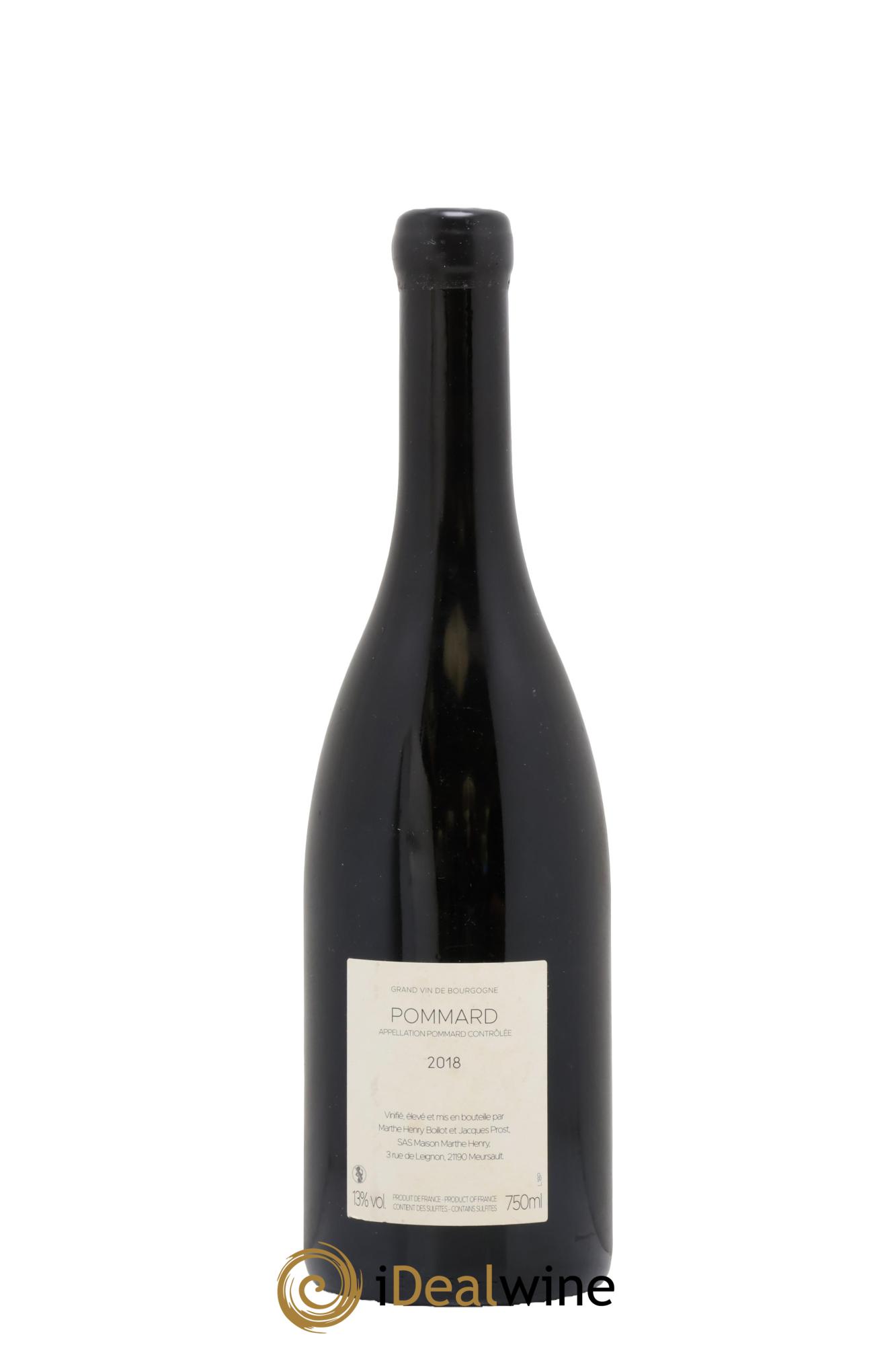 Pommard Marthe Henry 2018 - Posten von 1 Flasche - 1