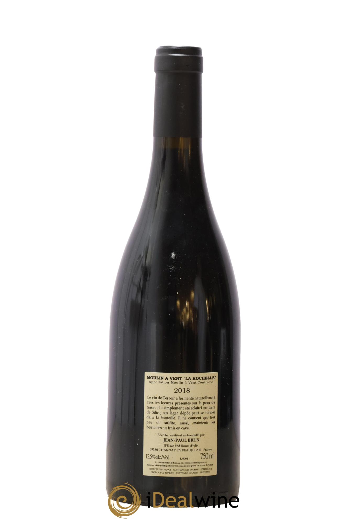 Moulin-à-Vent La Rochelle Terres dorées - J-P. Brun (Domaine des) 2018 - Lot de 1 bouteille - 1