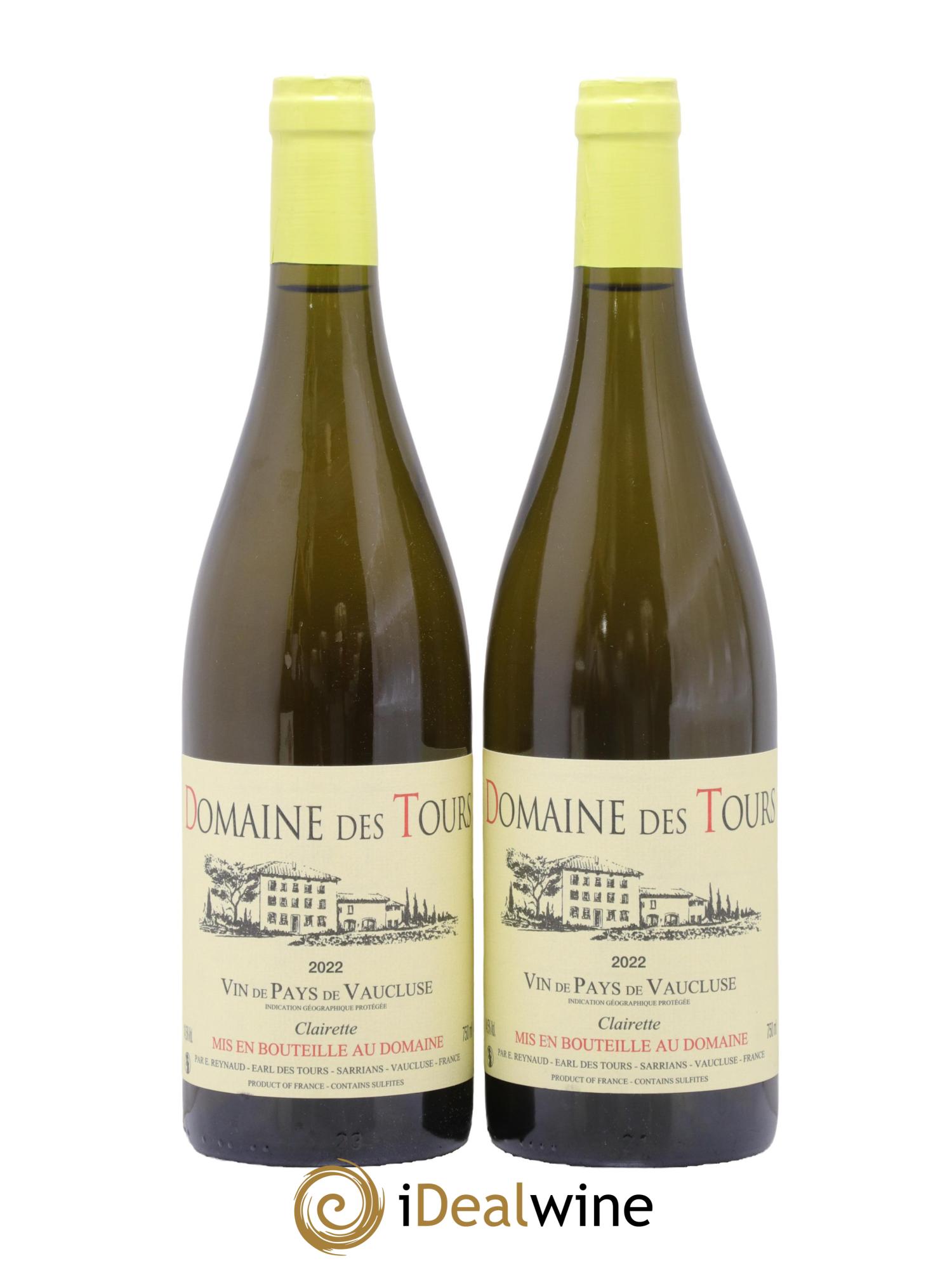 Vaucluse (Vin de Pays de Vaucluse) Domaine des Tours Clairette Emmanuel Reynaud 2022 - Posten von 2 Flaschen - 0