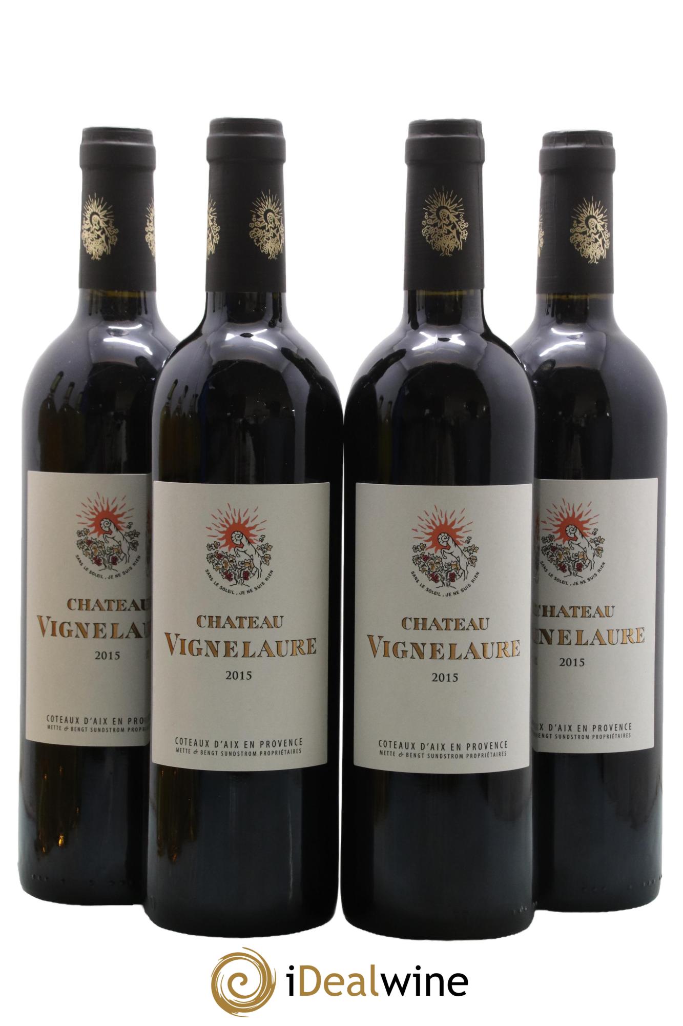 Coteaux d'Aix-en-Provence Château Vignelaure Mette et Bengt Sundstrom 2015 - Lot de 4 bouteilles - 0