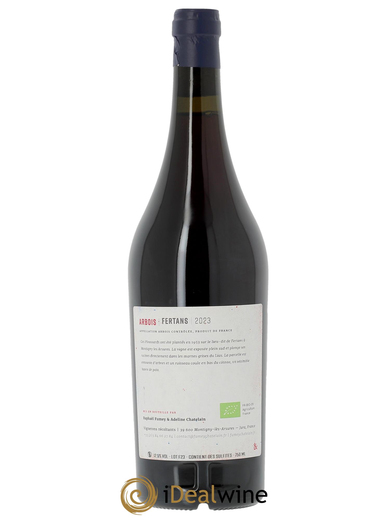 Arbois Ploussard Fertans Fumey-Chatelain 2023 - Lotto di 1 bottiglia - 1
