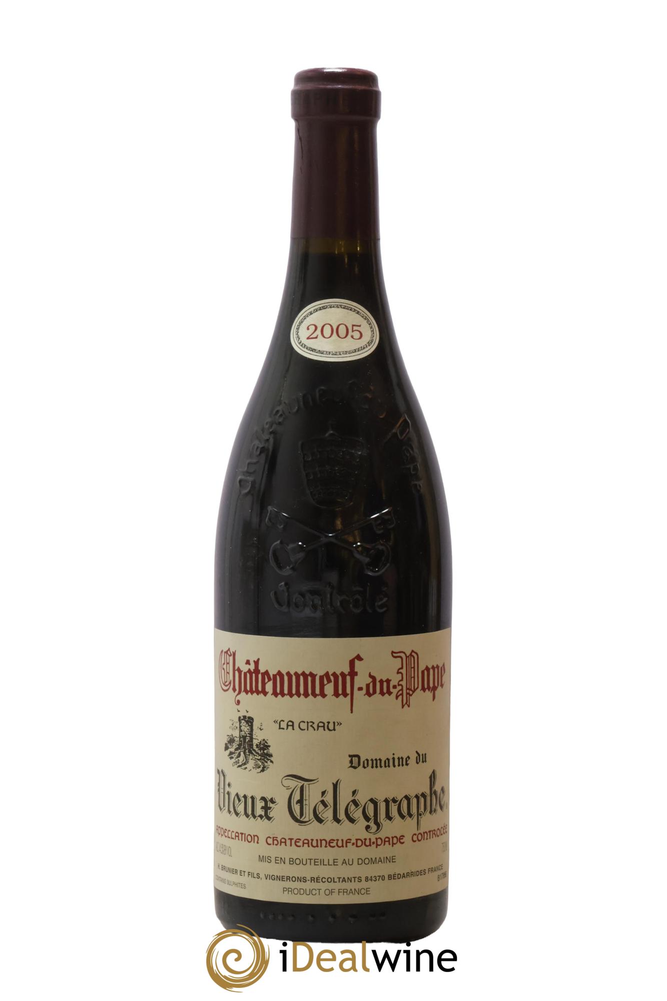 Châteauneuf-du-Pape Vieux Télégraphe (Domaine du) Vignobles Brunier 2005 - Lot of 1 bottle - 0