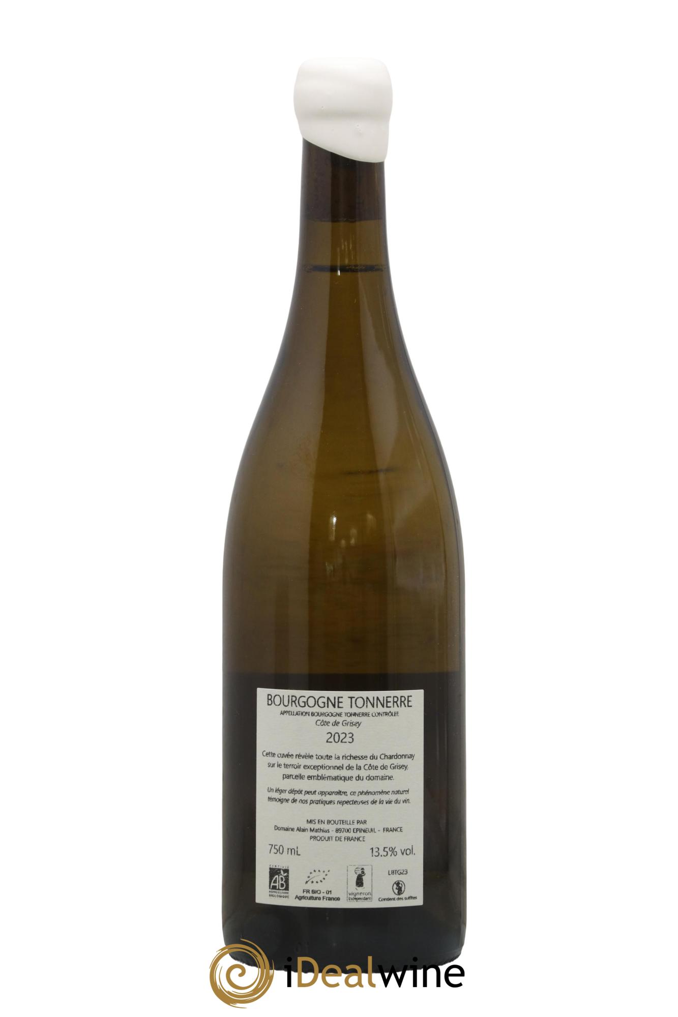 Bourgogne Tonnerre Côte De Grisey Domaine Alain Mathias 2023 - Lot of 1 bottle - 1