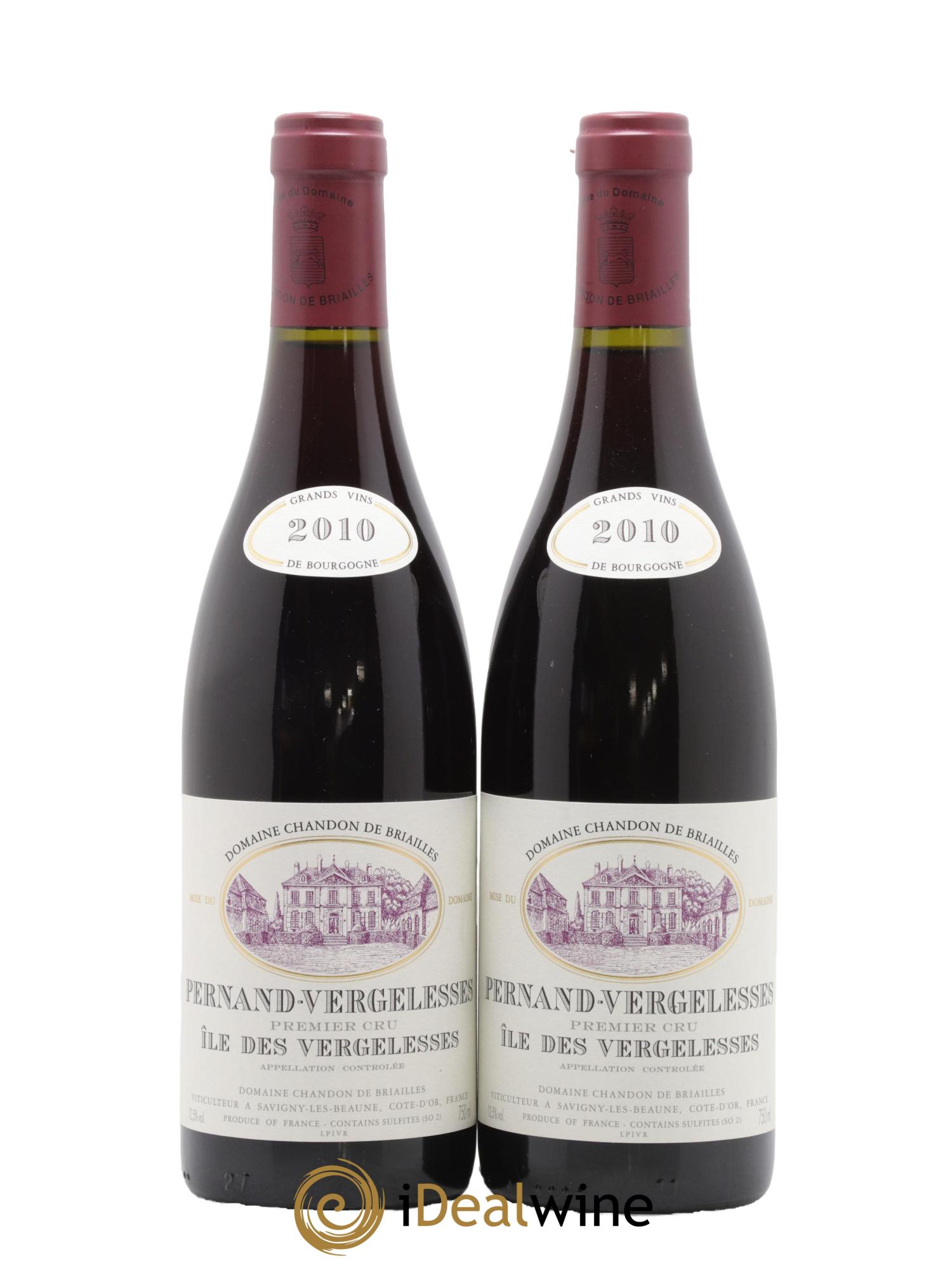 Pernand-Vergelesses 1er Cru Ile des Vergelesses Chandon de Briailles 2010 - Lot de 2 bouteilles - 0