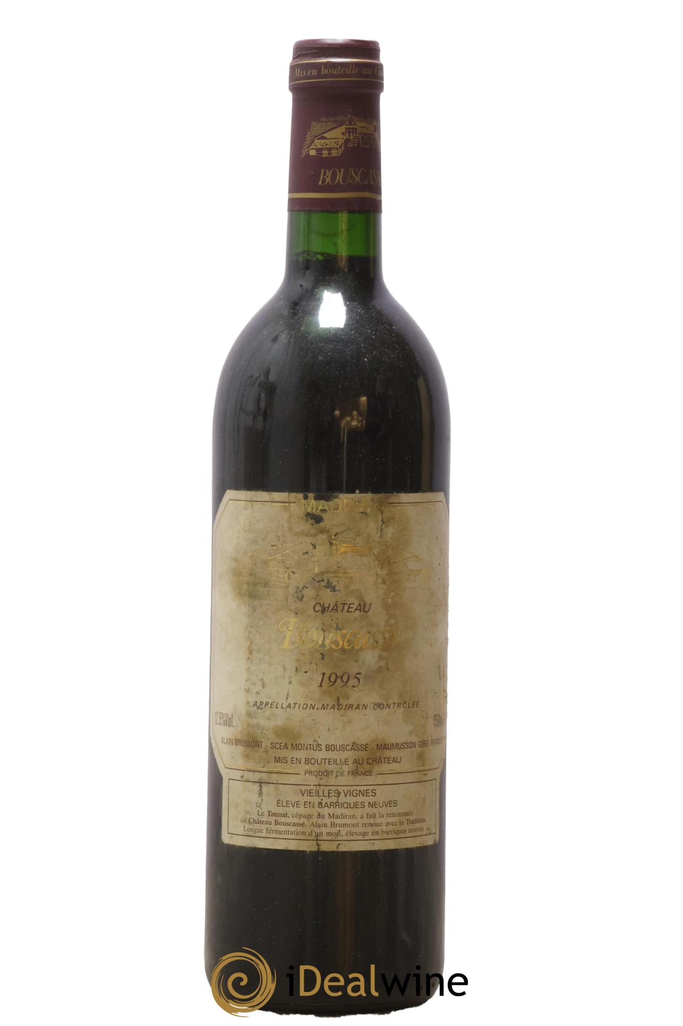 Madiran Vieilles Vignes Château Bouscassé - Alain Brumont 1995 - Lot de 1 bouteille - 0