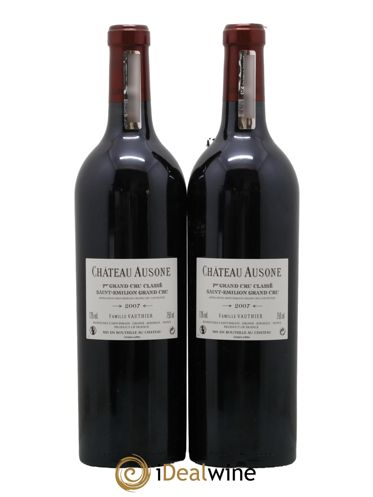 Château Ausone 1er Grand Cru Classé A 2007 - Lot de 2 bouteilles - 1