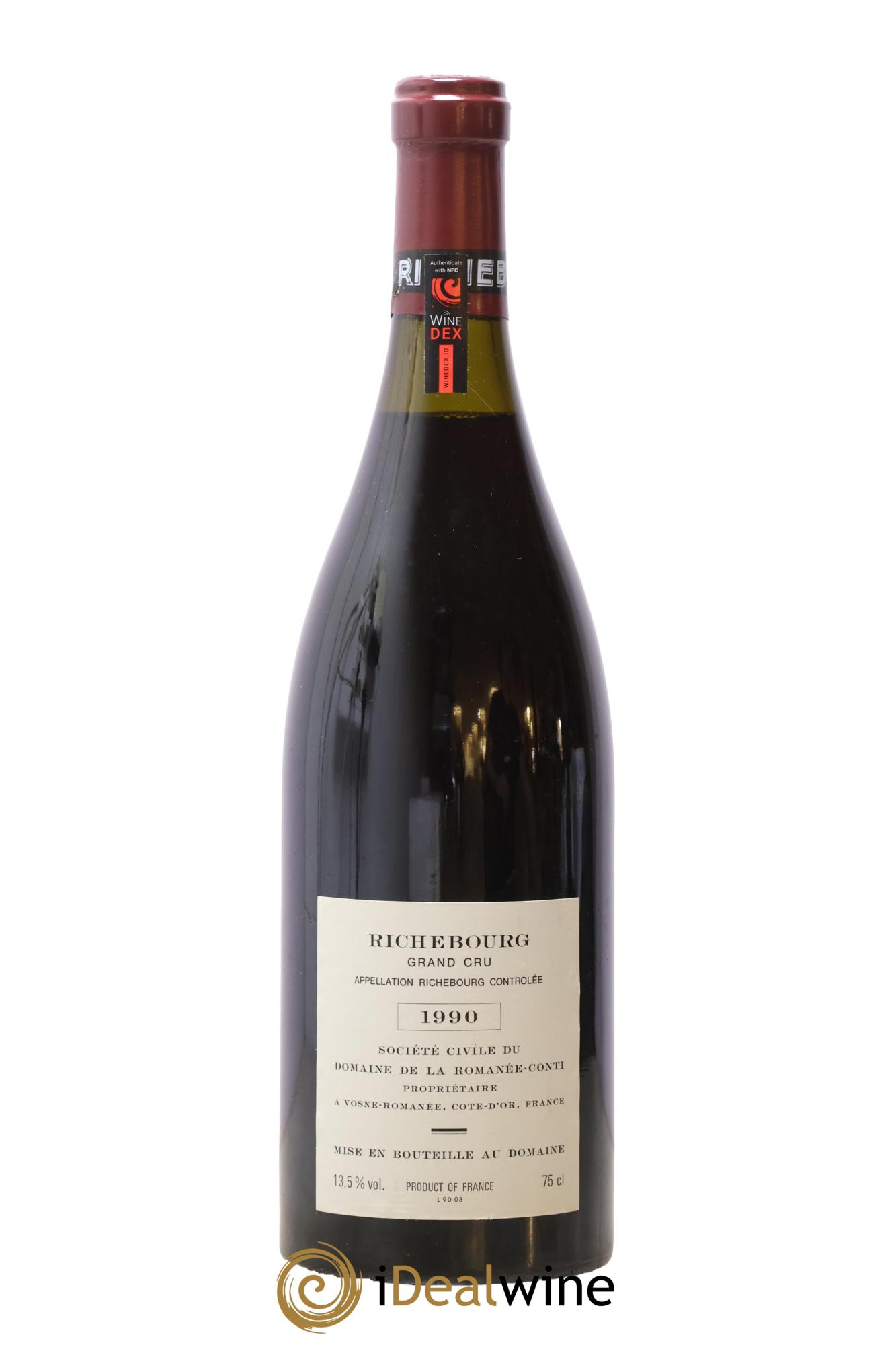 Richebourg Grand Cru Domaine de la Romanée-Conti 1990 - Lot de 1 bouteille - 1