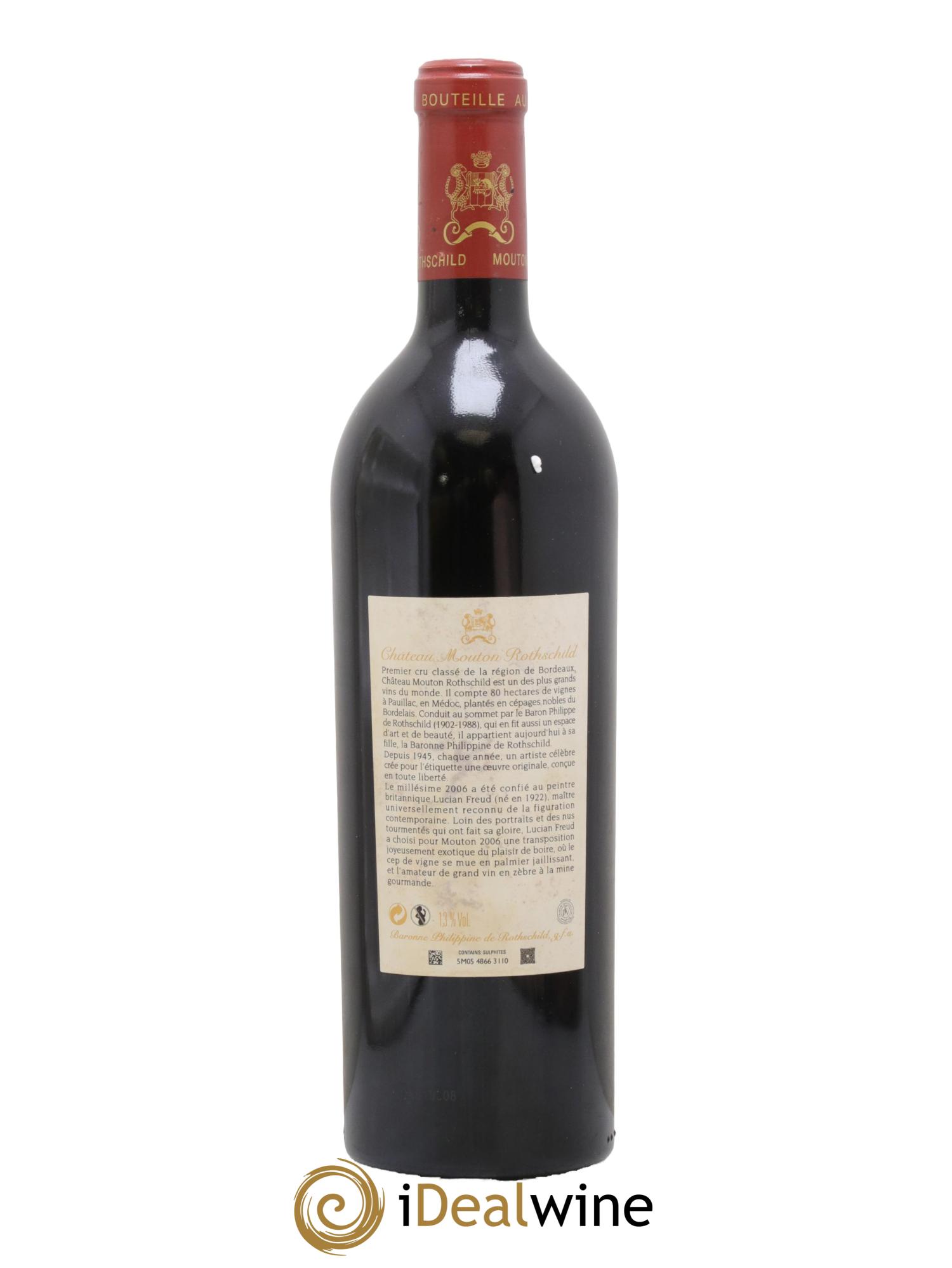 Château Mouton Rothschild 1er Grand Cru Classé 2006 - Lot de 1 bouteille - 1