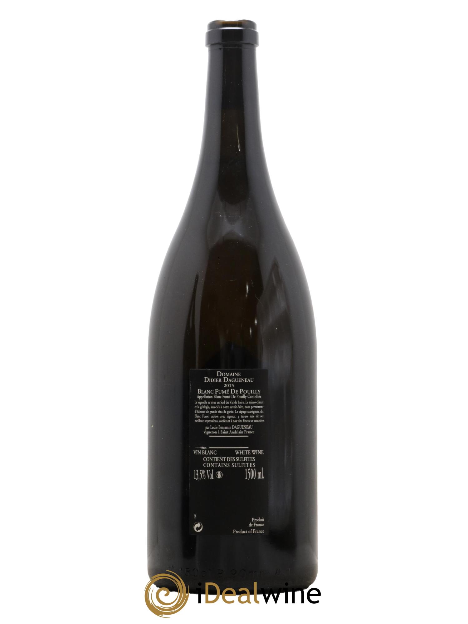 Vin de France (anciennement Pouilly-Fumé) Silex Dagueneau (Domaine Didier - Louis-Benjamin) 2015 - Lot de 1 magnum - 1