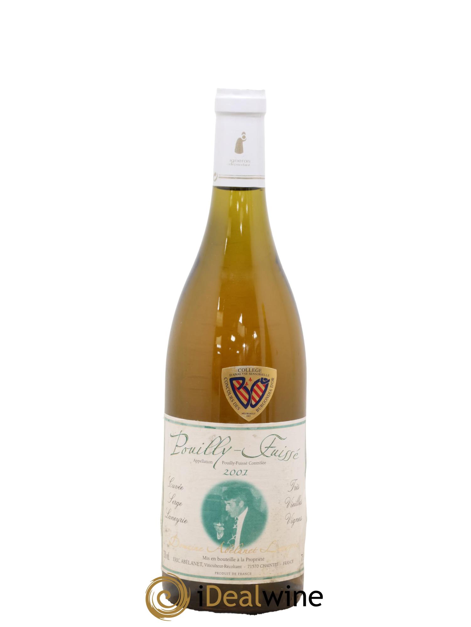 Pouilly-Fuissé Très Vieilles Vignes Cuvée Serge Lemeyrie Domaine Abelanet Lemeyrie 2001 - Lot de 1 bouteille - 0