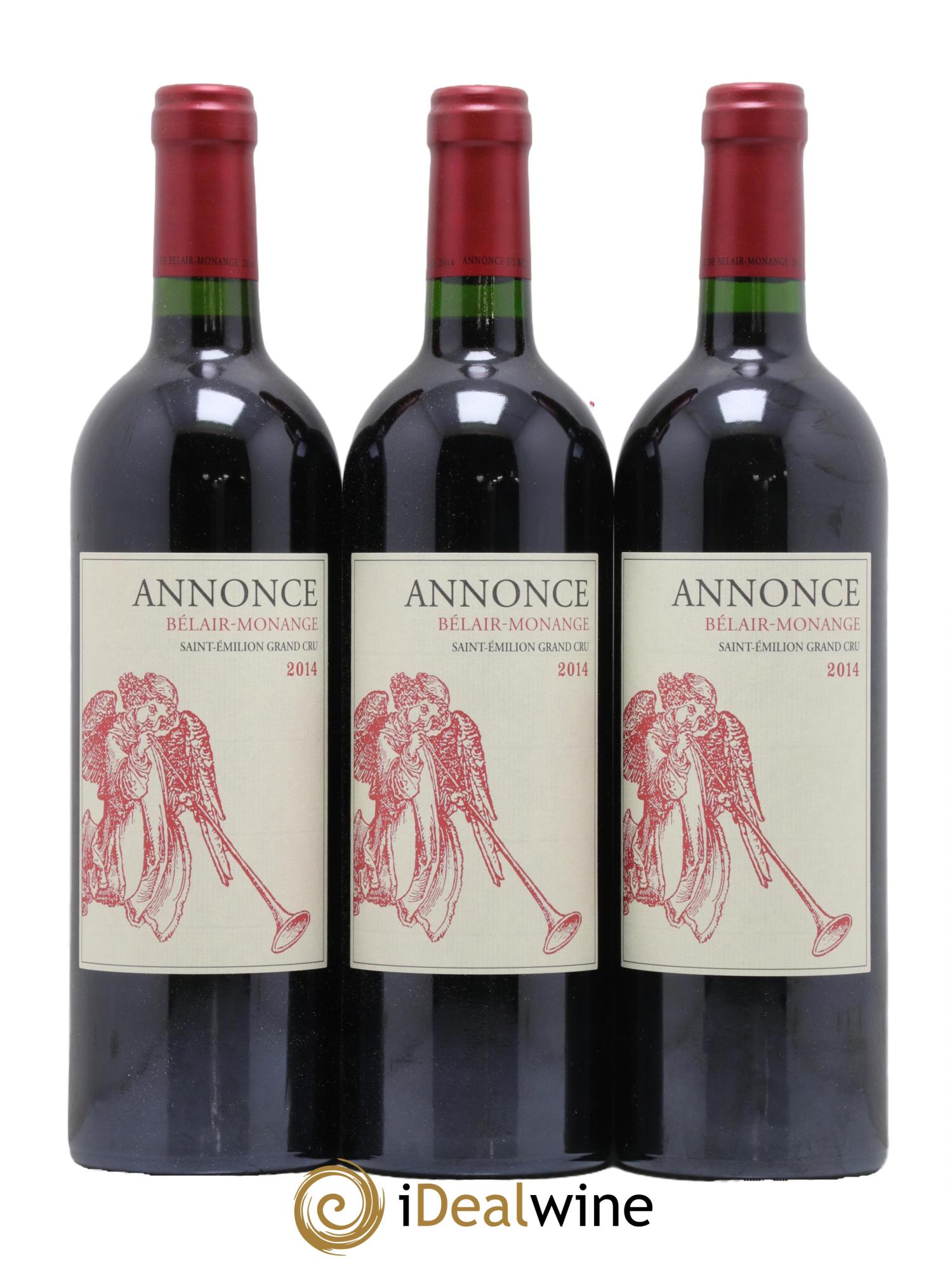 Saint-Émilion Grand Cru Annonce Belair Monange 2014 - Lot of 6 bottles - 2