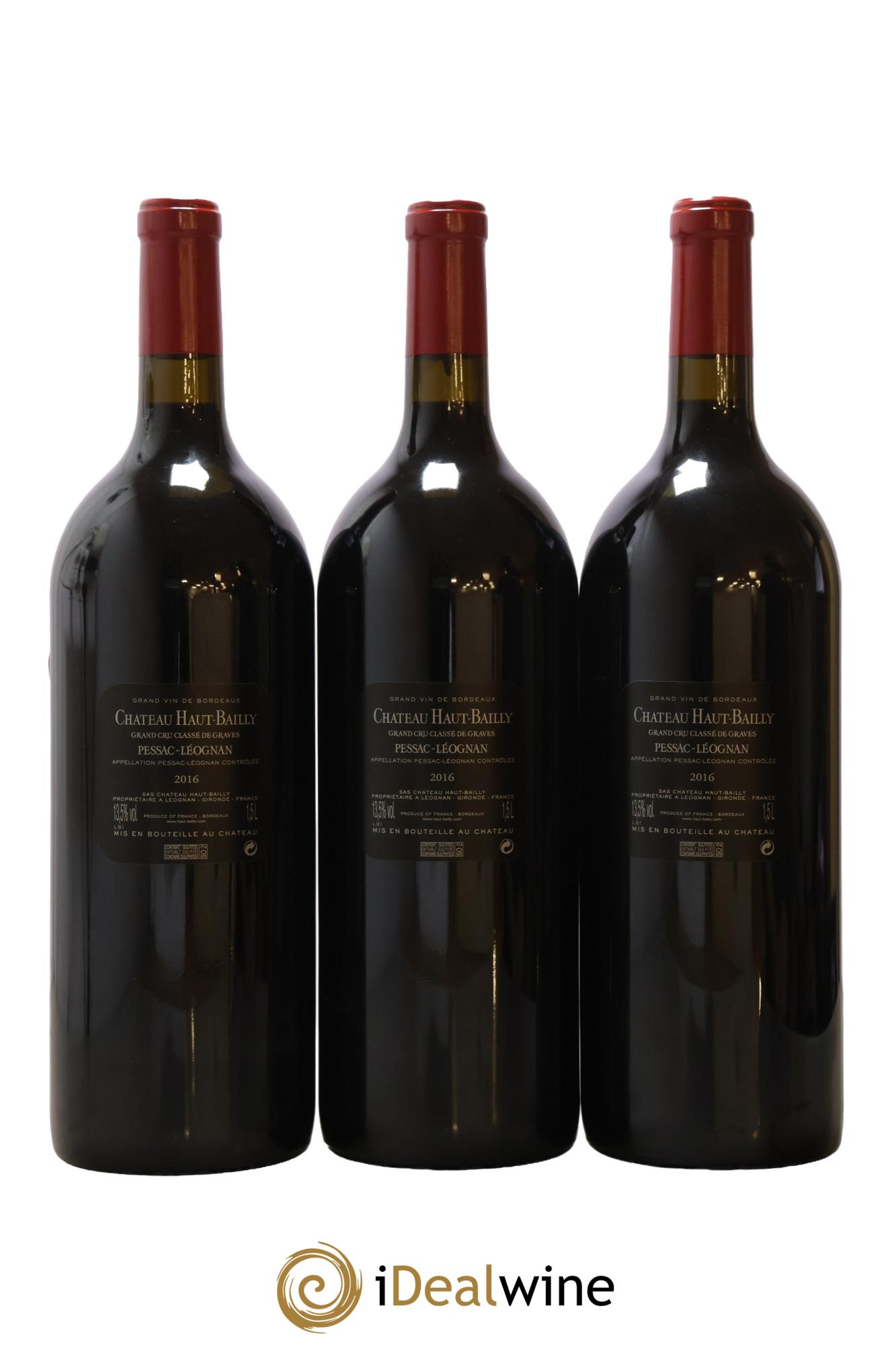 Château Haut-Bailly Cru Classé de Graves  2016 - Lot of 3 magnums - 2