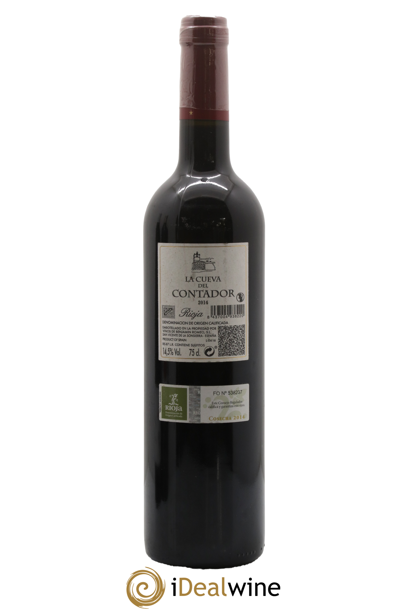 Rioja DOCA La Cueva del Contador Bodega Contador - Benjamin Romeo 2014 - Lot of 1 bottle - 1