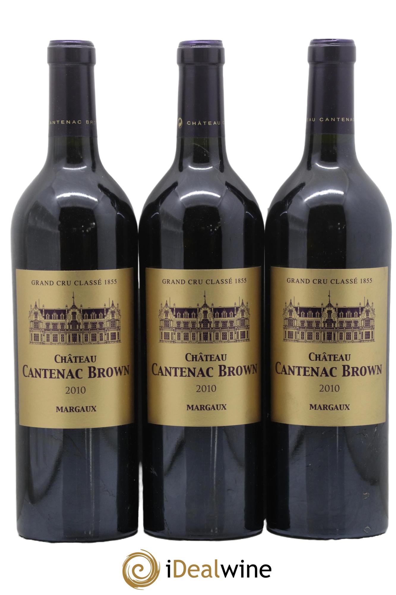 Château Cantenac Brown 3ème Grand Cru Classé 2010 - Lot de 3 bouteilles - 0