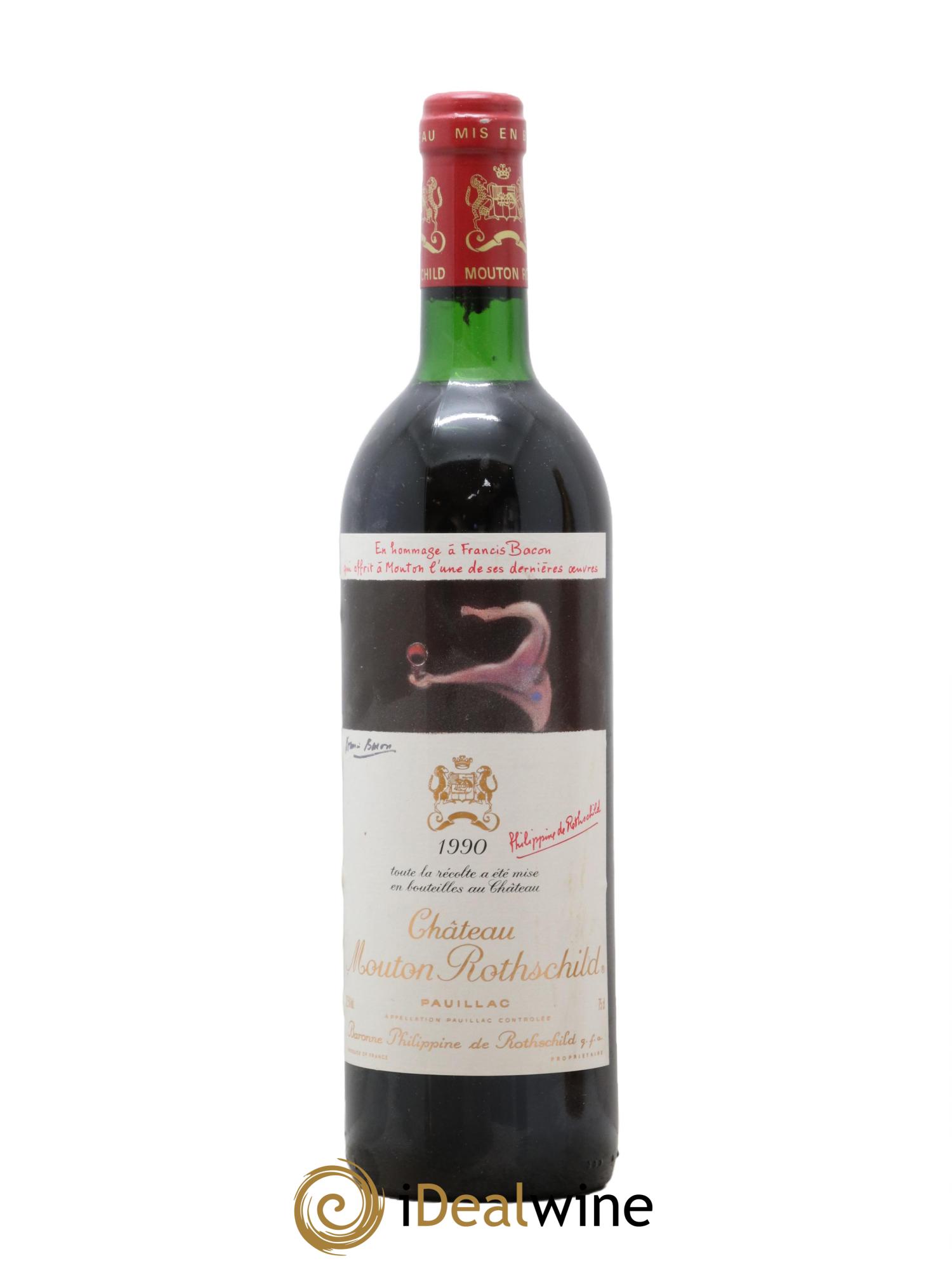 Château Mouton Rothschild 1er Grand Cru Classé 1990 - Lot de 1 bouteille - 0