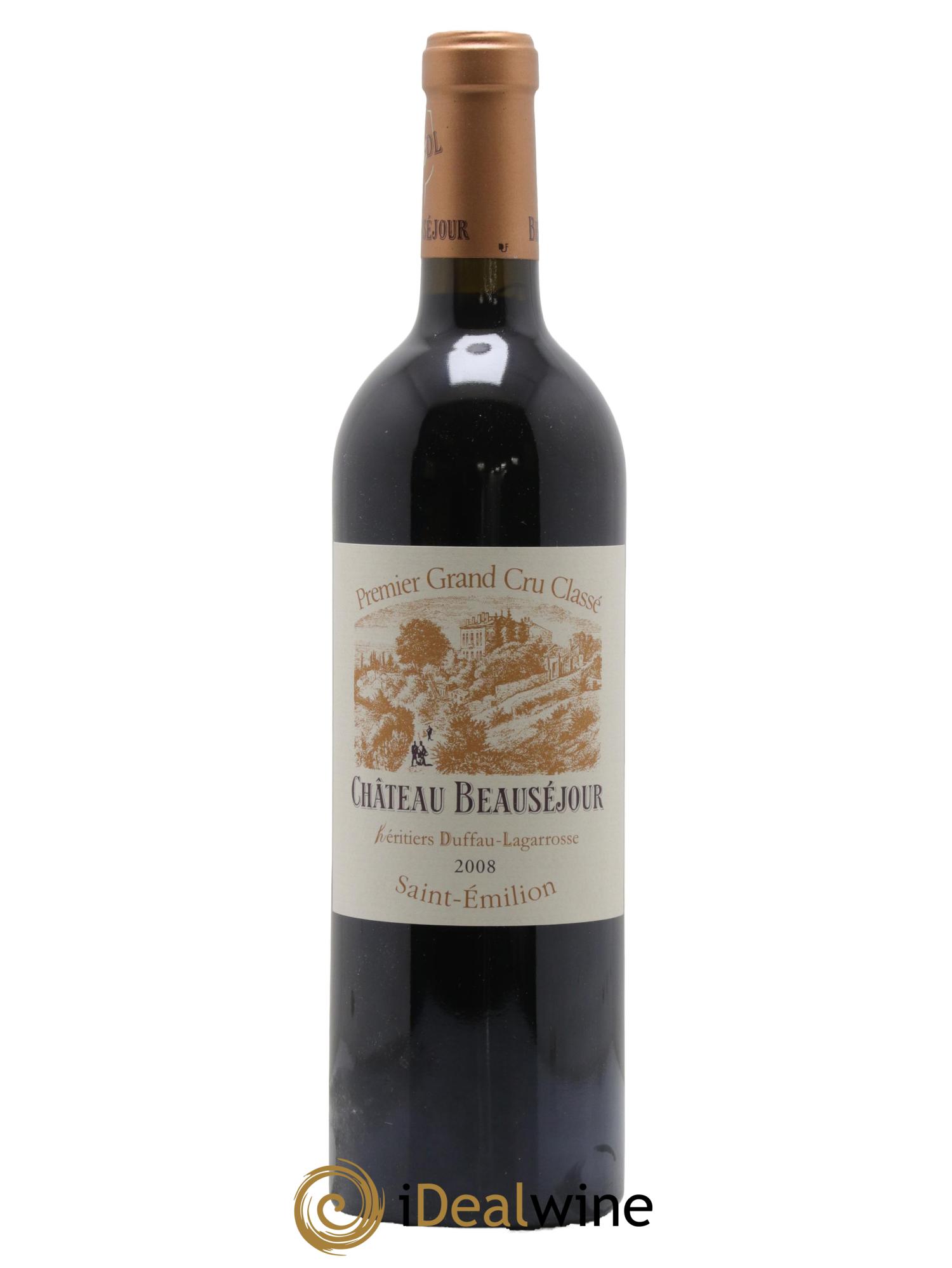 Château Beauséjour (Duffau-Lagarrosse) 1er Grand Cru Classé B 2008 - Lot de 1 bouteille - 0