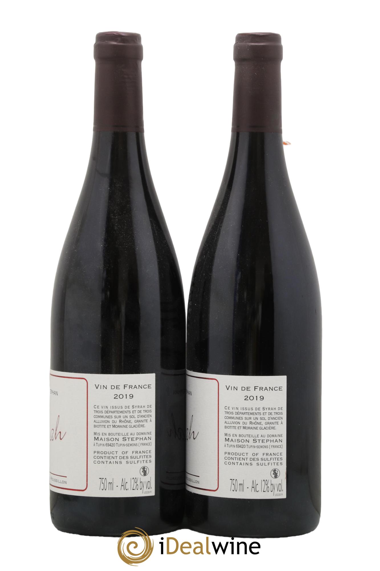 Vin de France Syrah Jean-Michel Stephan  2019 - Lot de 2 bouteilles - 1