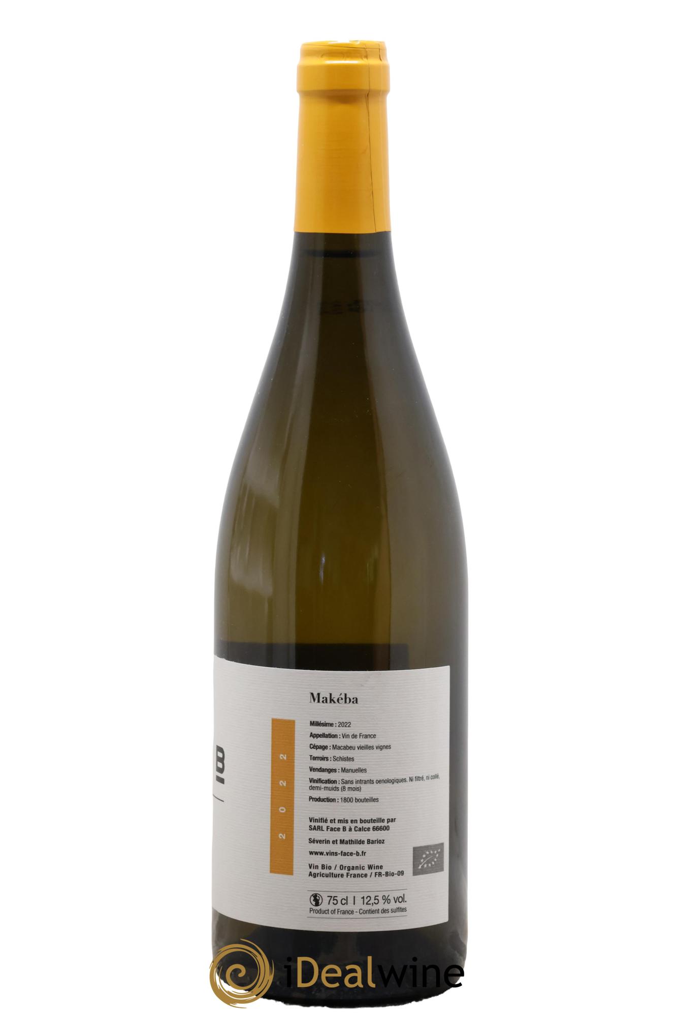 Vin de France Face B Makeba 2022 - Lot of 1 bottle - 1