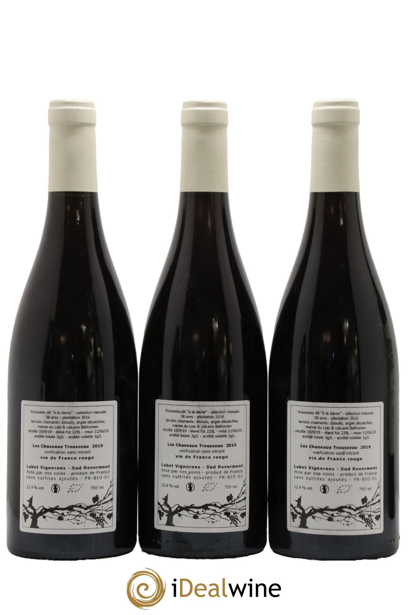 Côtes du Jura Trousseau Les Chaseaux Romain - Julien  - Charline Labet 2019 - Lot de 3 bouteilles - 1