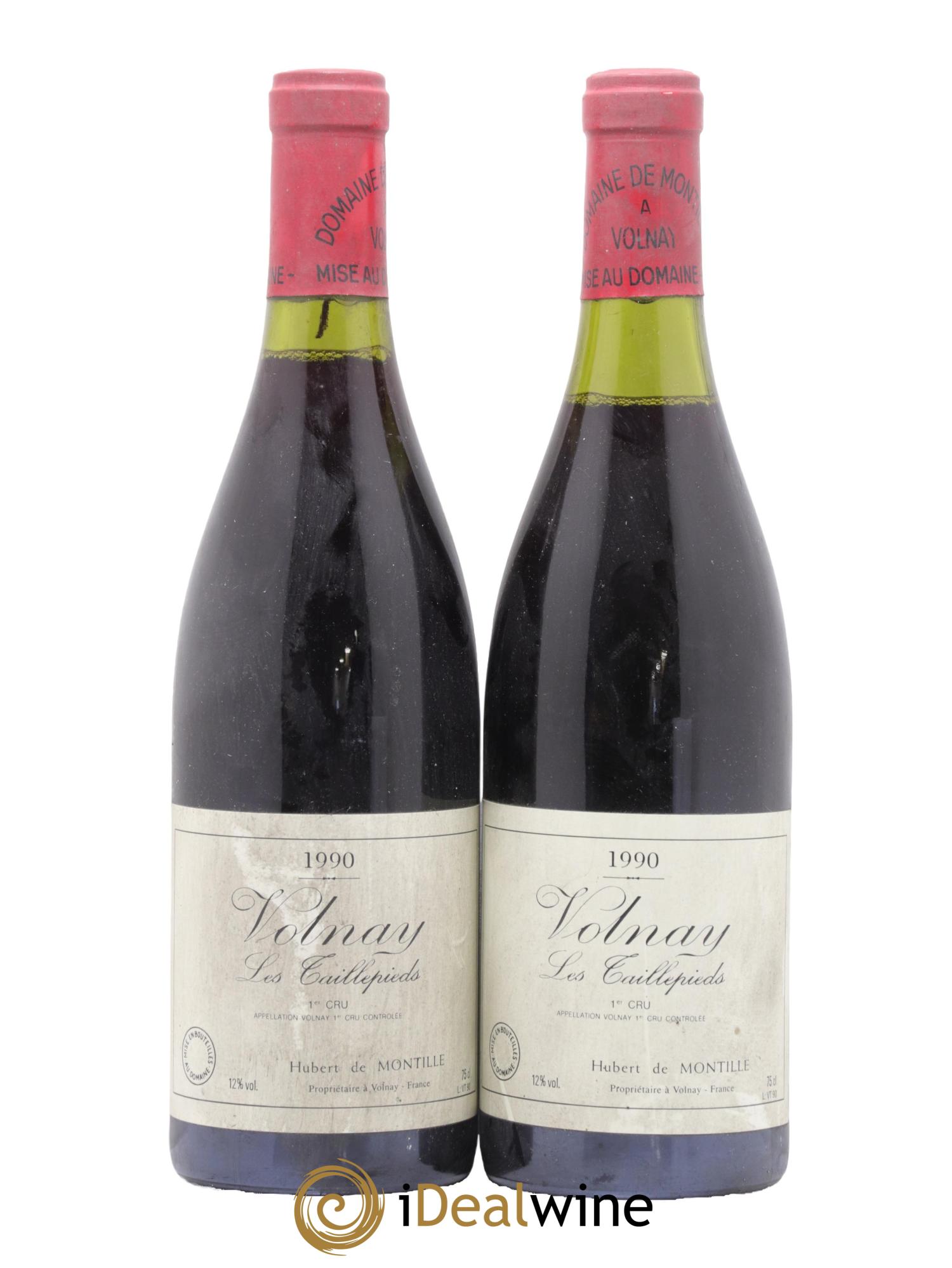 Volnay 1er Cru Les Taillepieds De Montille (Domaine) 1990 - Lot de 2 bouteilles - 0