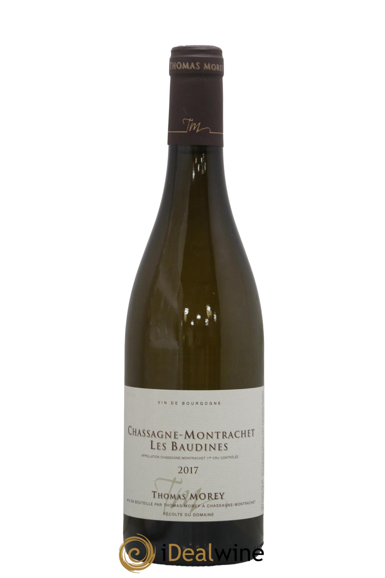 Chassagne-Montrachet 1er Cru Les Baudines Thomas Morey 2017 - Lot de 1 bouteille - 0
