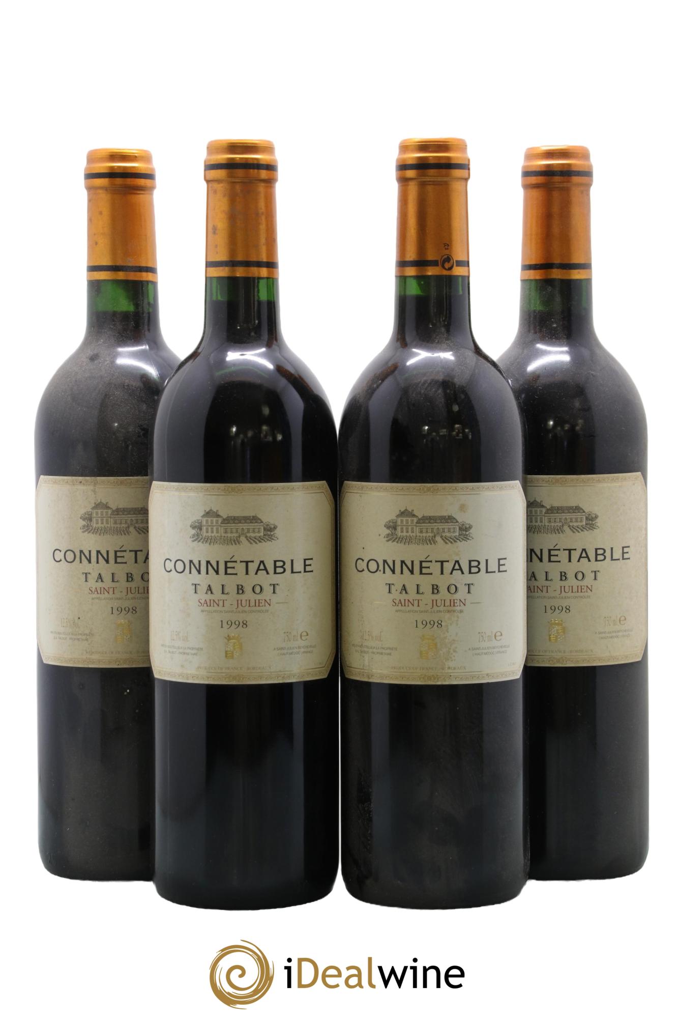 Connétable de Talbot Second Vin 1998 - Lot of 4 bottles - 0