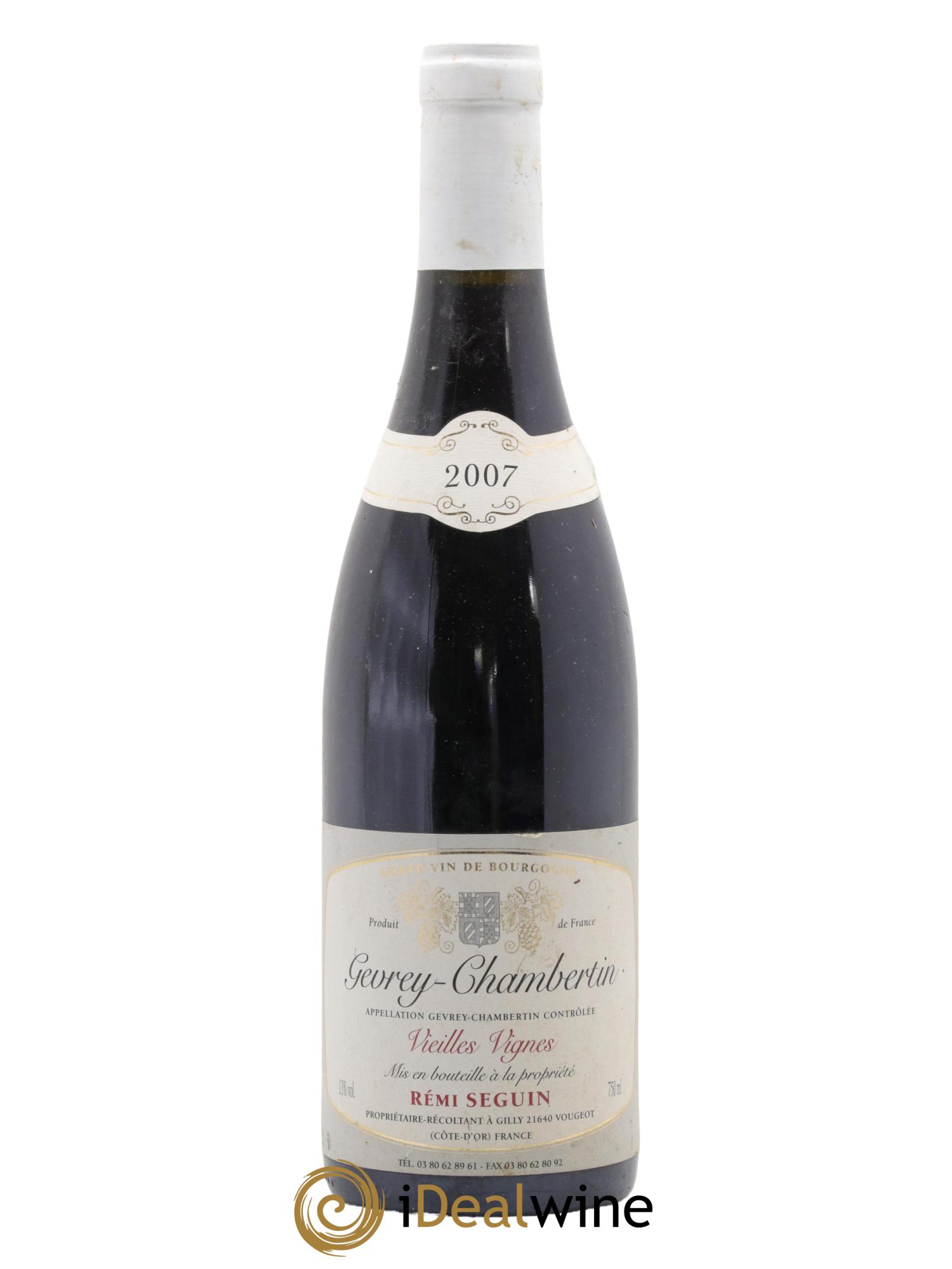 Gevrey-Chambertin Vieilles Vignes Remy Seguin 2007 - Lot of 1 bottle - 0