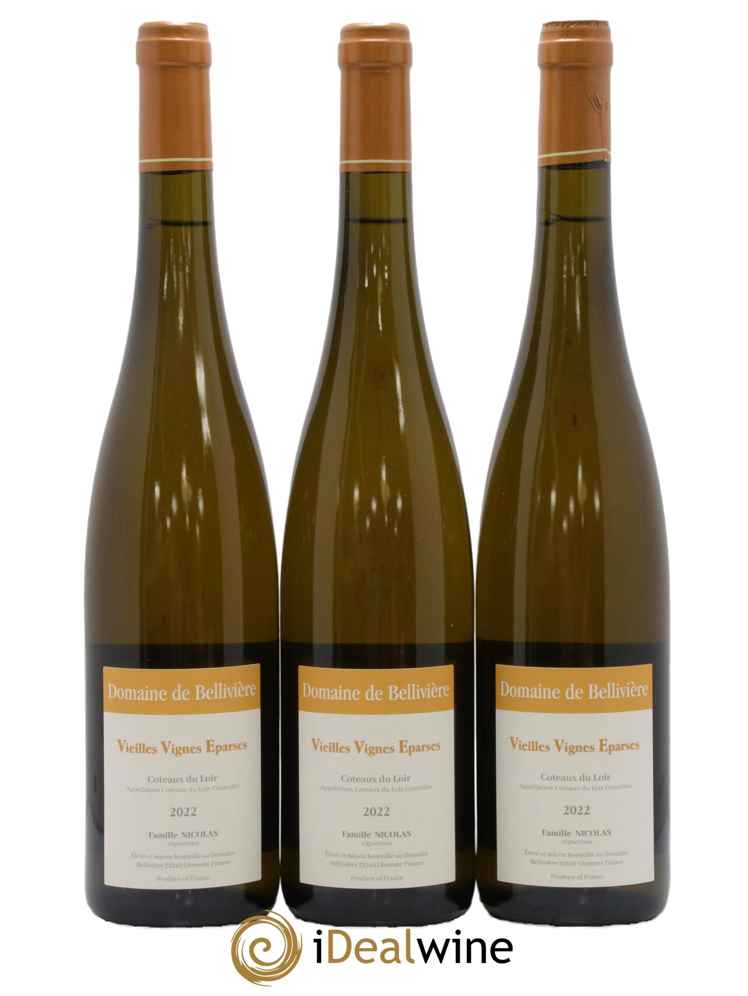 Coteaux du Loir Vieilles Vignes Eparses Domaine de Bellivière 2022 - Lot de 3 bouteilles - 0