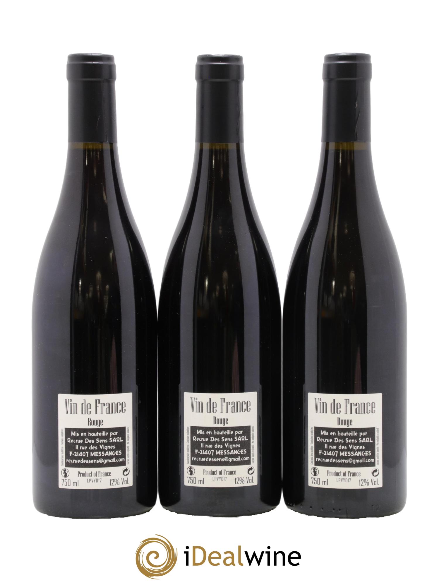 Vin de France PV Yann Durieux - Recrue des Sens 2017 - Lotto di 3 bottiglie - 1