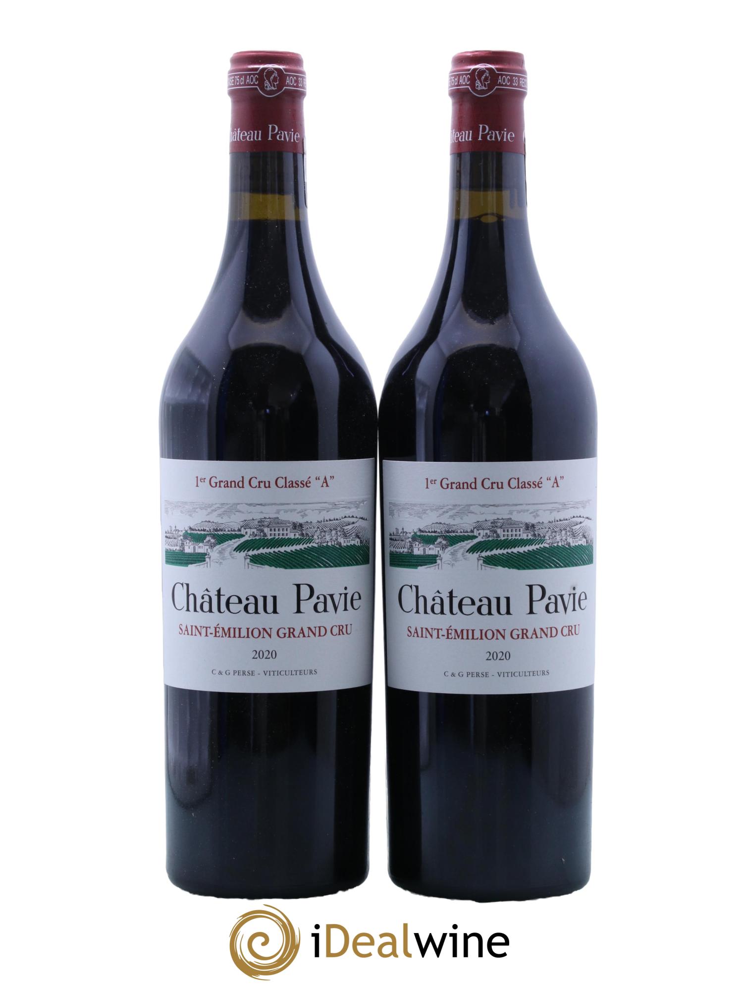 Château Pavie 1er Grand Cru Classé A 2020 - Lot de 2 bouteilles - 0