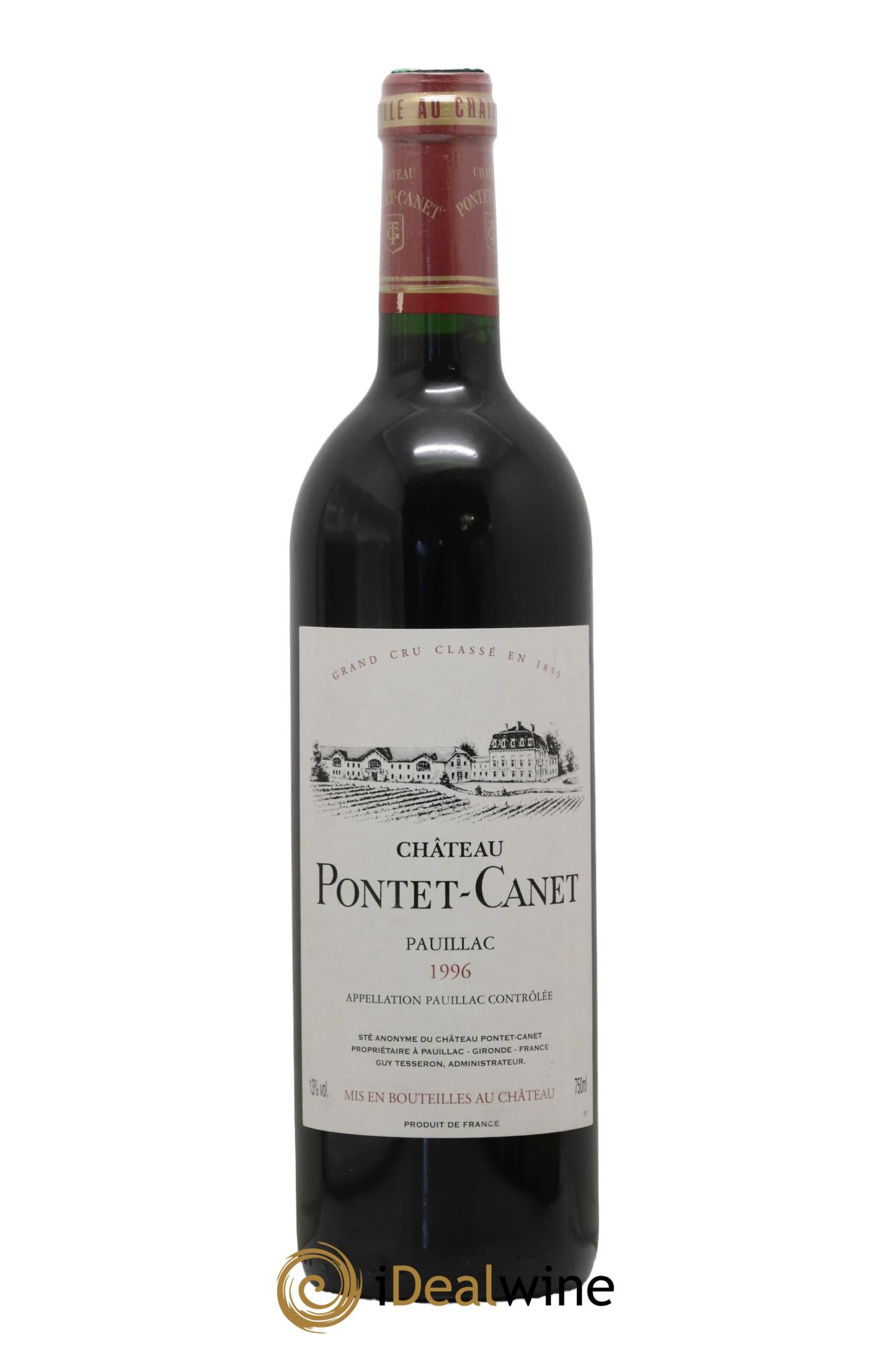 Château Pontet Canet 5ème Grand Cru Classé 1996 - Lot de 1 bouteille - 0