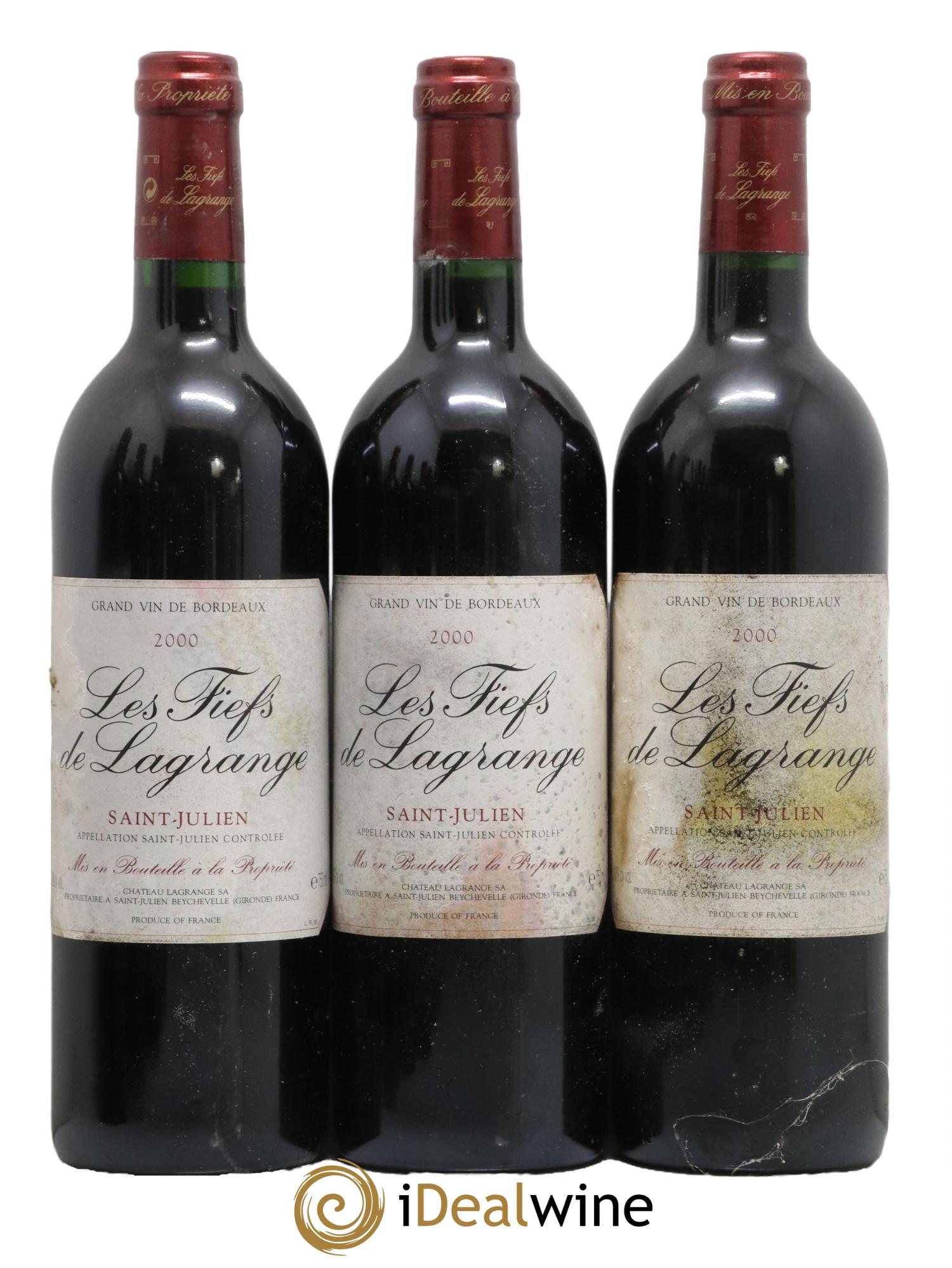 Les Fiefs de Lagrange Second Vin 2000 - Lot de 3 bouteilles - 0
