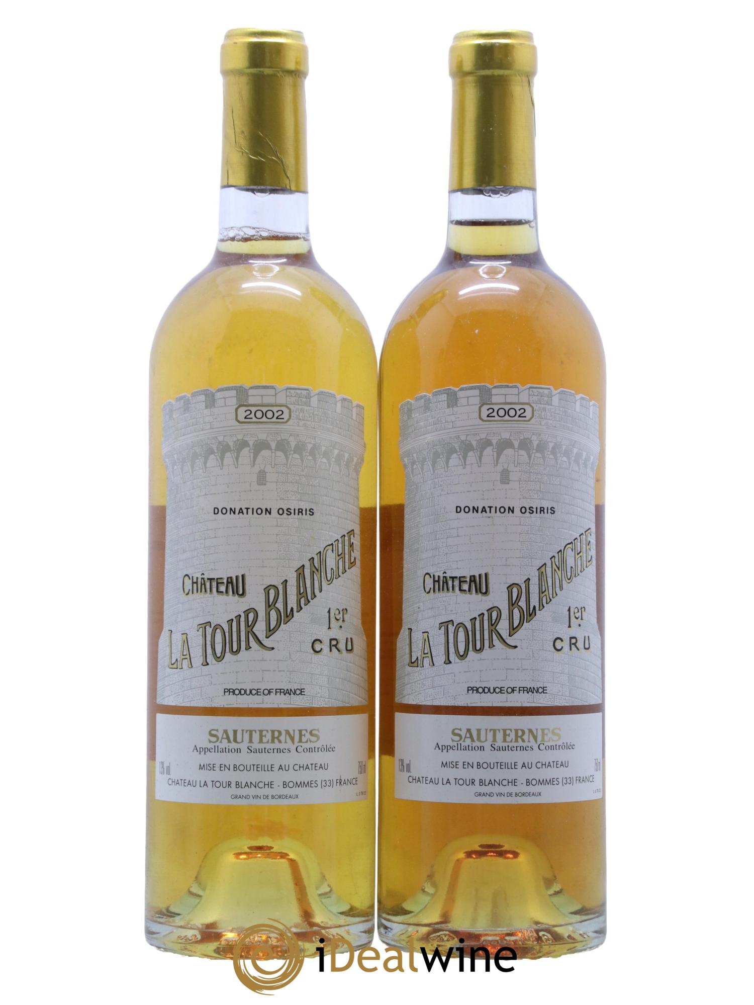 Château la Tour Blanche 1er Grand Cru Classé 2002 - Lotto di 2 bottiglie - 0