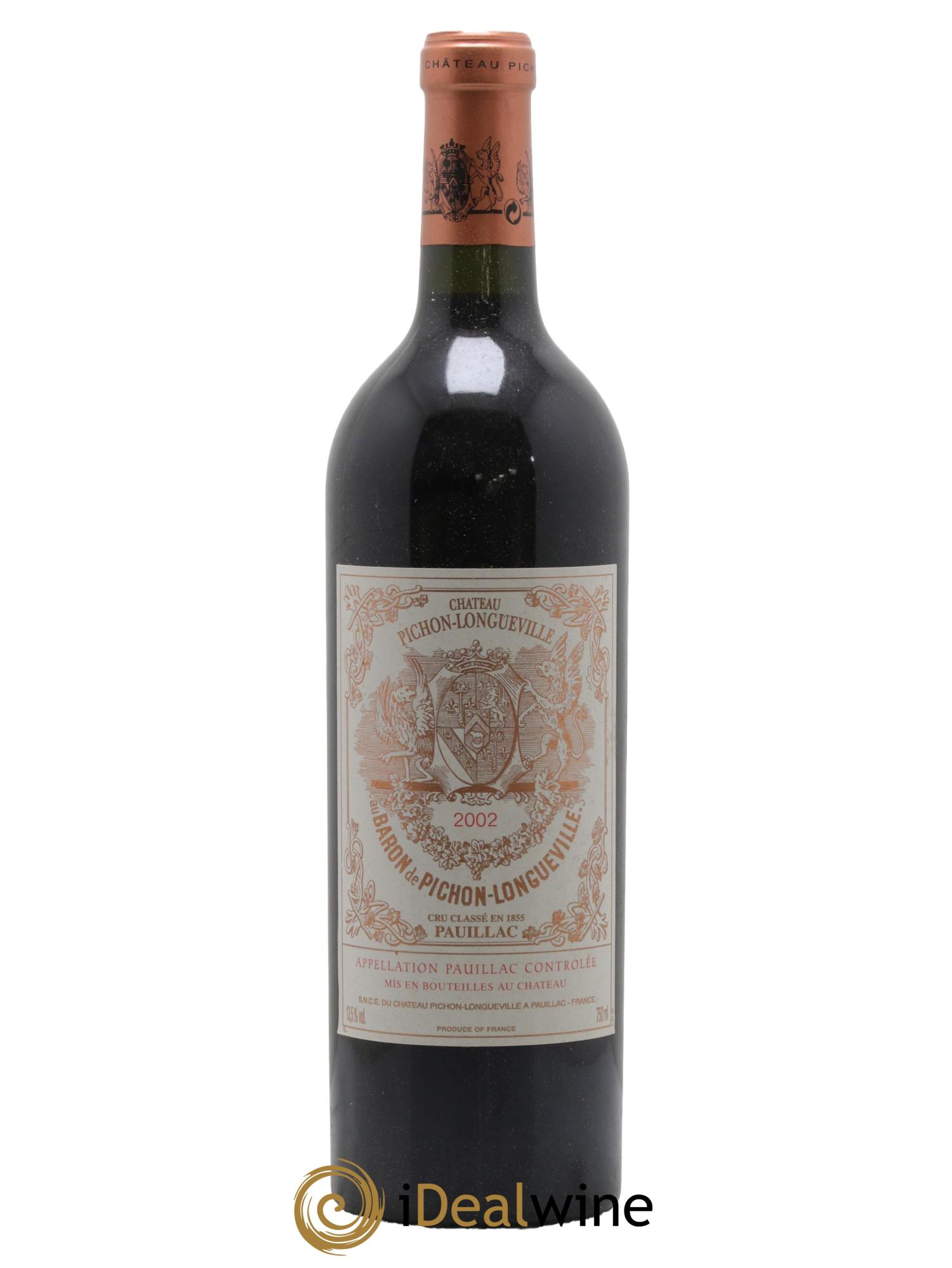Pichon Longueville Baron 2ème Grand Cru Classé 2002 - Lot de 1 bouteille - 0