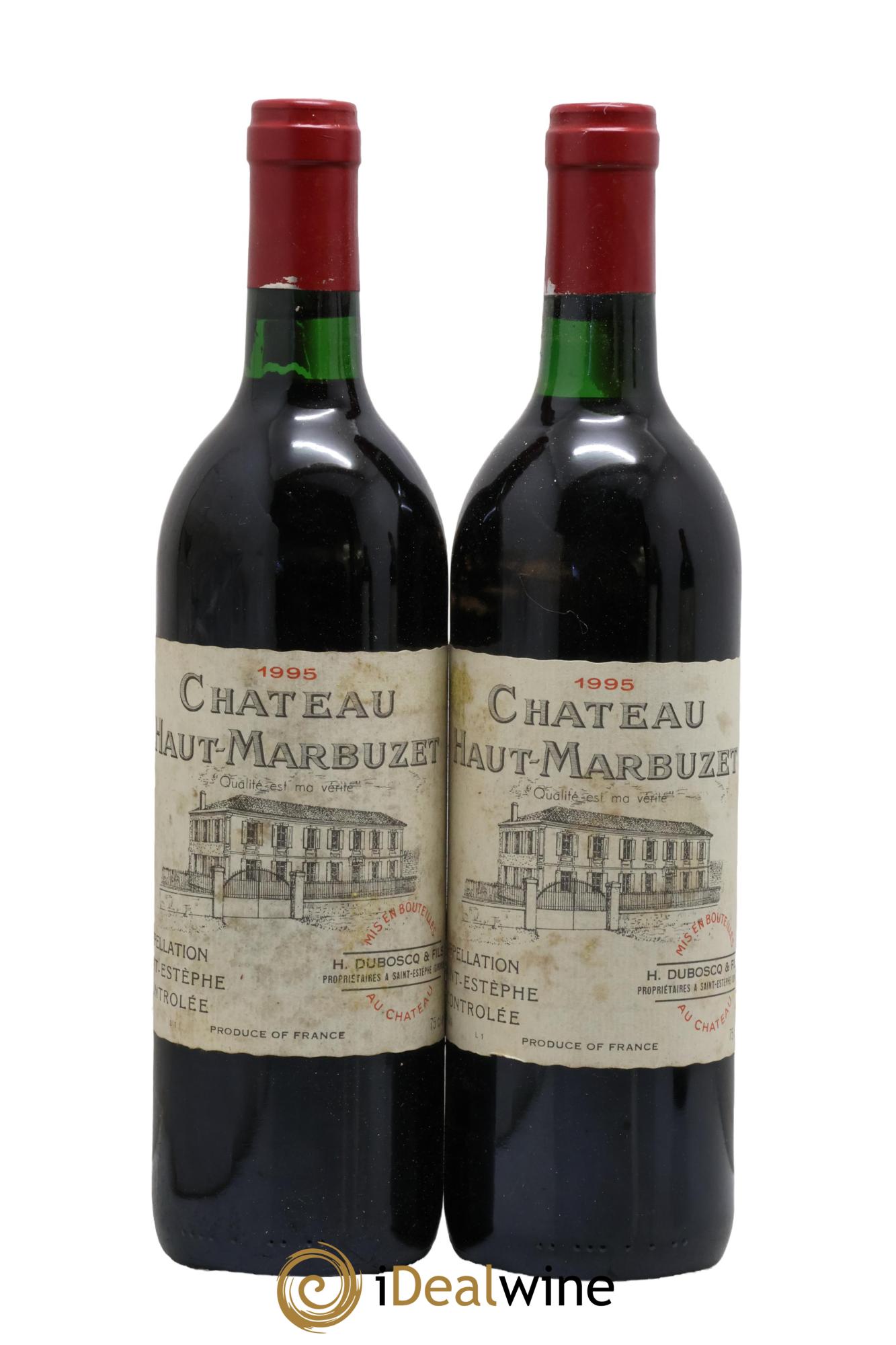 Château Haut Marbuzet 1995 - Lot of 2 bottles - 0