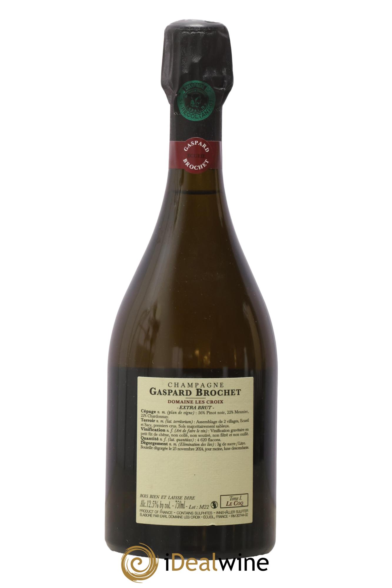 Champagne Le Coq Tome I Gaspard Brochet - Lot de 1 bouteille - 1