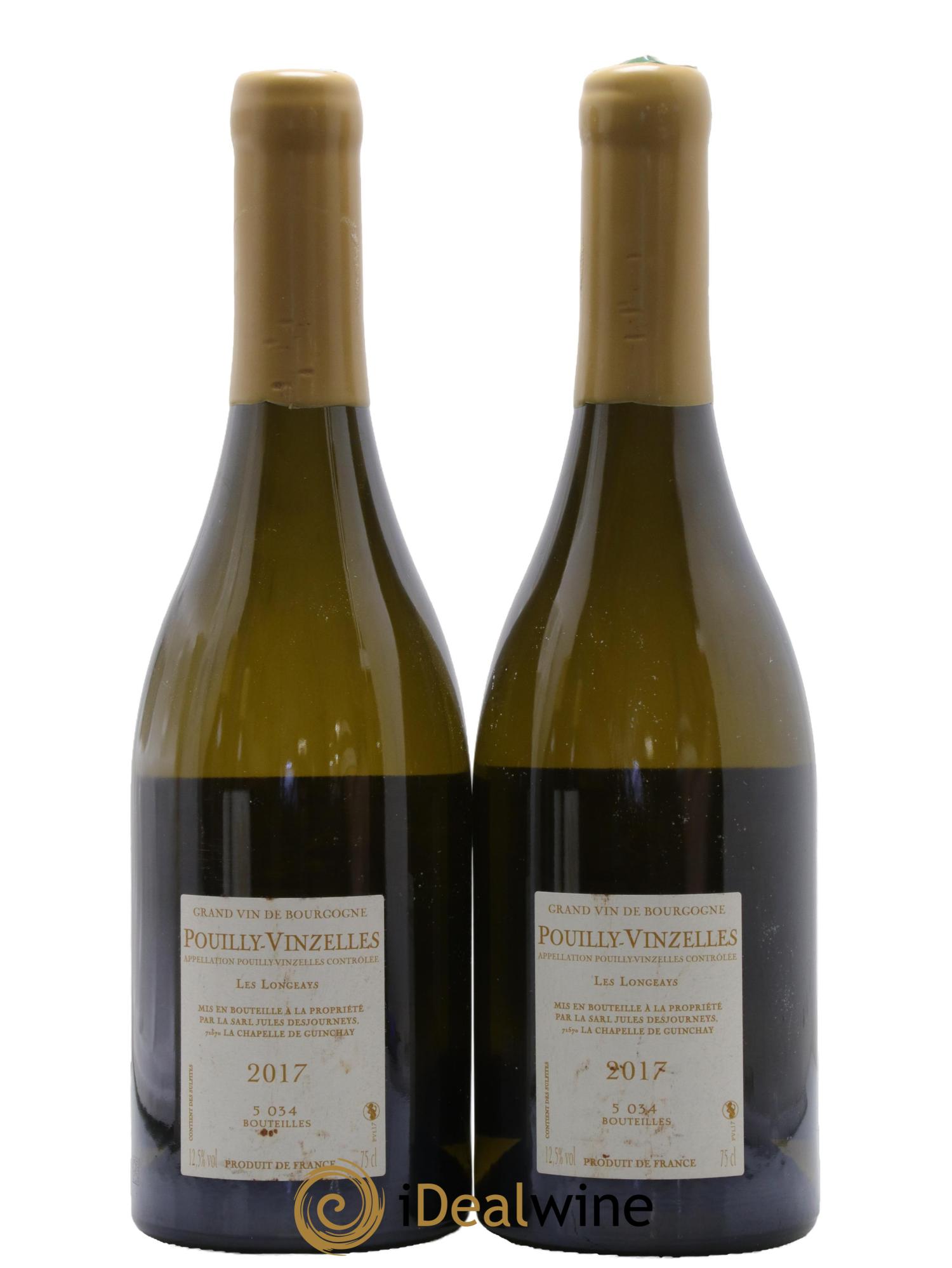 Pouilly-Vinzelles Les Longeays Jules Desjourneys 2017 - Lot de 2 bouteilles - 1