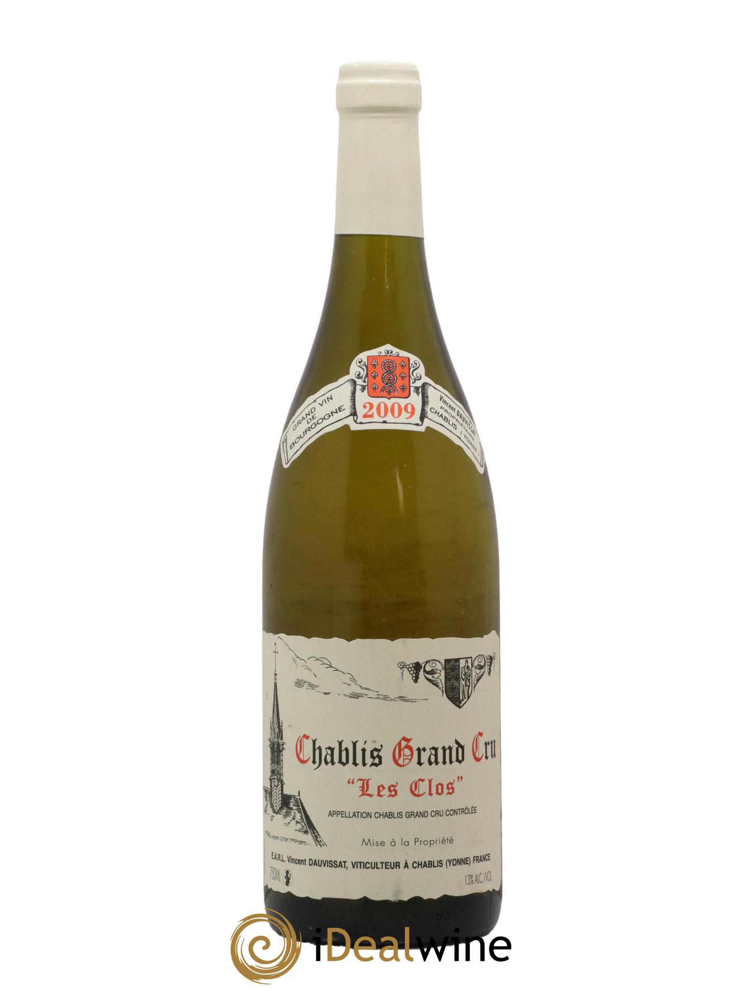 Chablis Grand Cru Les Clos Vincent Dauvissat (Domaine) 2009 - Lot de 1 bouteille - 0