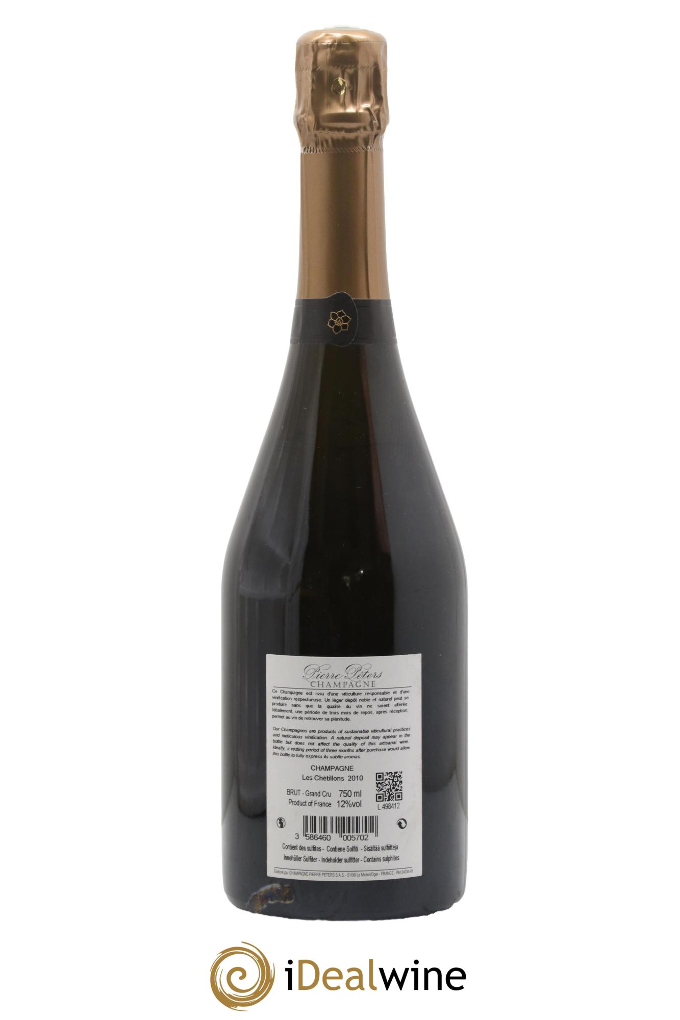 Cuvée Spéciale les Chétillons Blanc de Blancs Brut Pierre Péters 2010 - Lot de 1 bouteille - 1