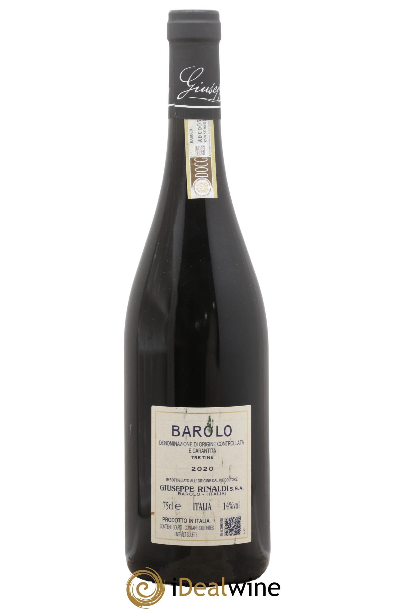 Barolo DOCG Tre Tine Giuseppe Rinaldi 2020 - Posten von 1 Flasche - 1