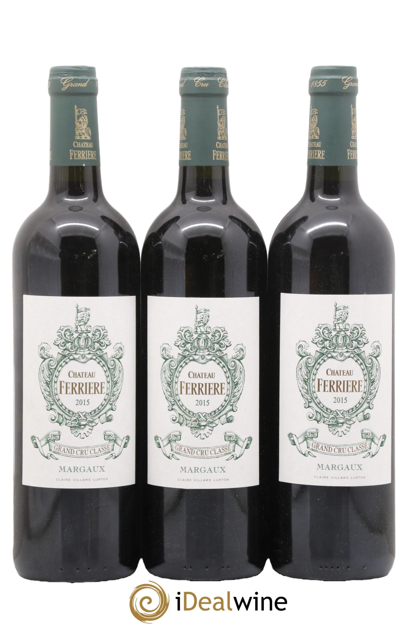 Château Ferrière 3ème Grand Cru Classé 2015 - Lot de 3 bouteilles - 0