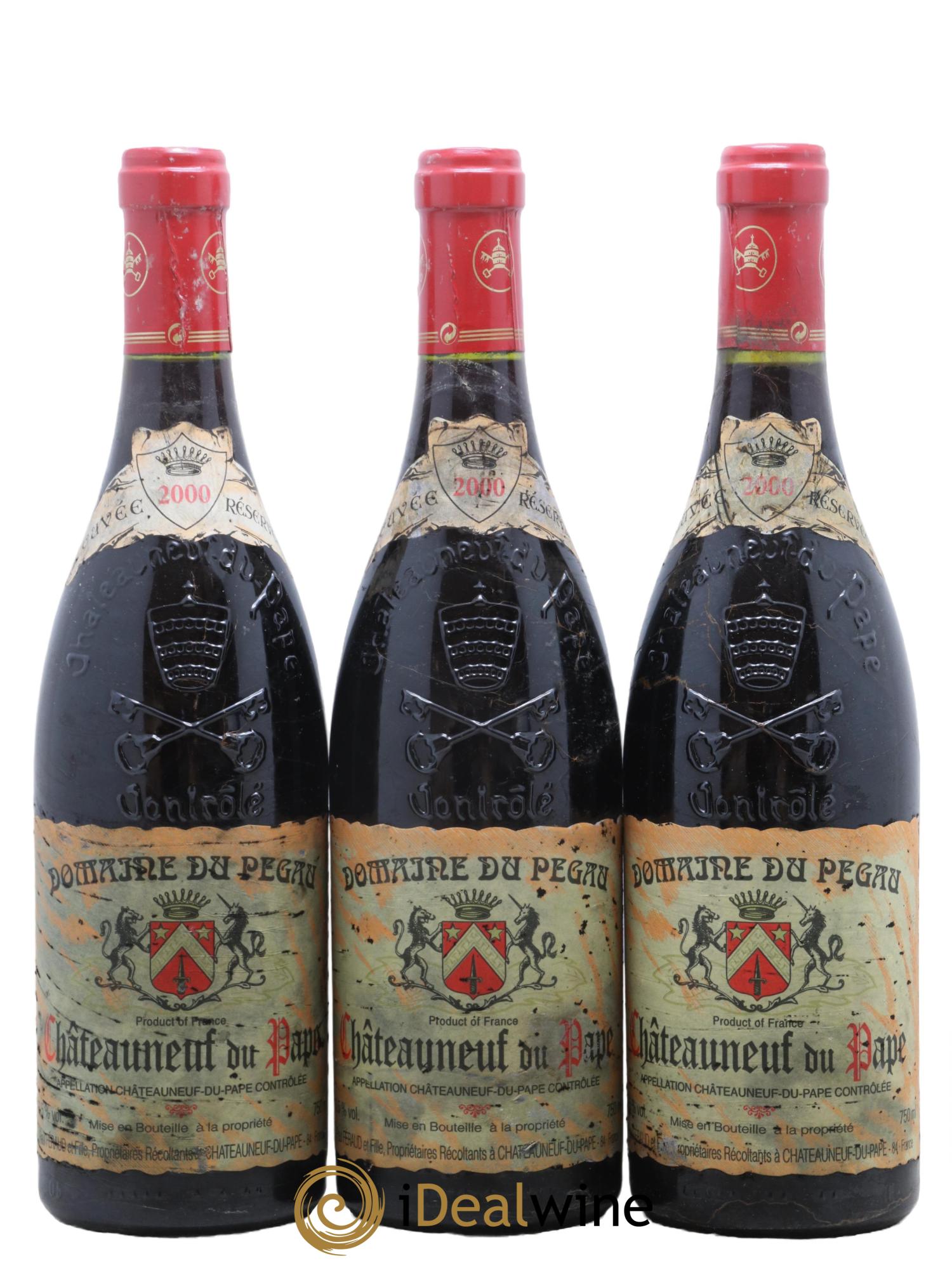 Châteauneuf-du-Pape Domaine du Pégau Cuvée Réservée Paul et Laurence Féraud 2000 - Lot de 3 bouteilles - 0