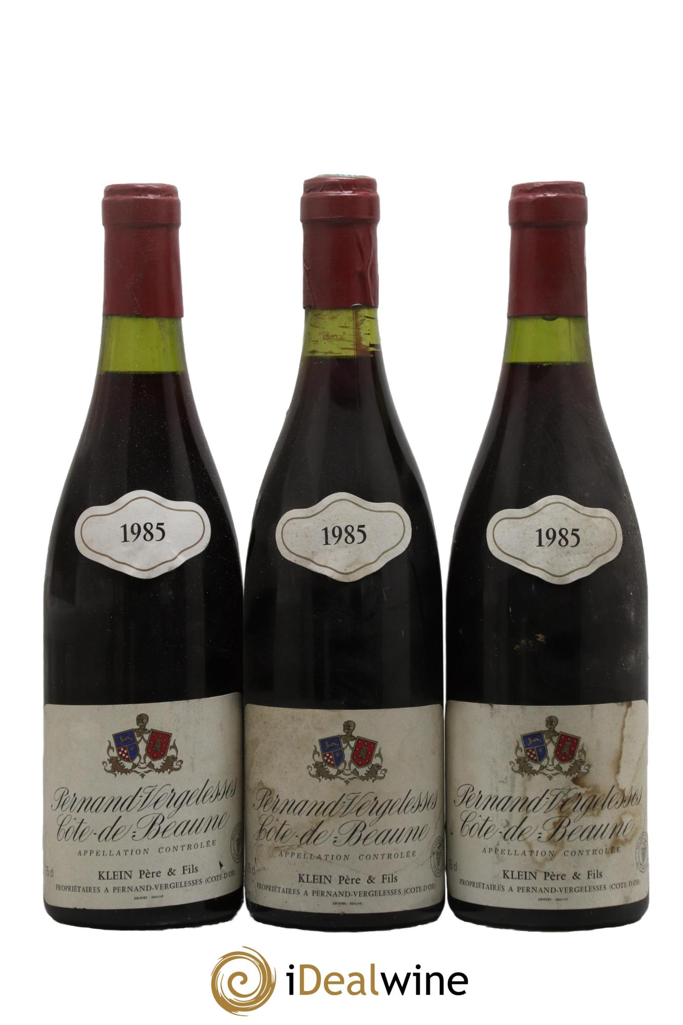 Pernand-Vergelesses Klein 1985 - Lot of 3 bottles - 0