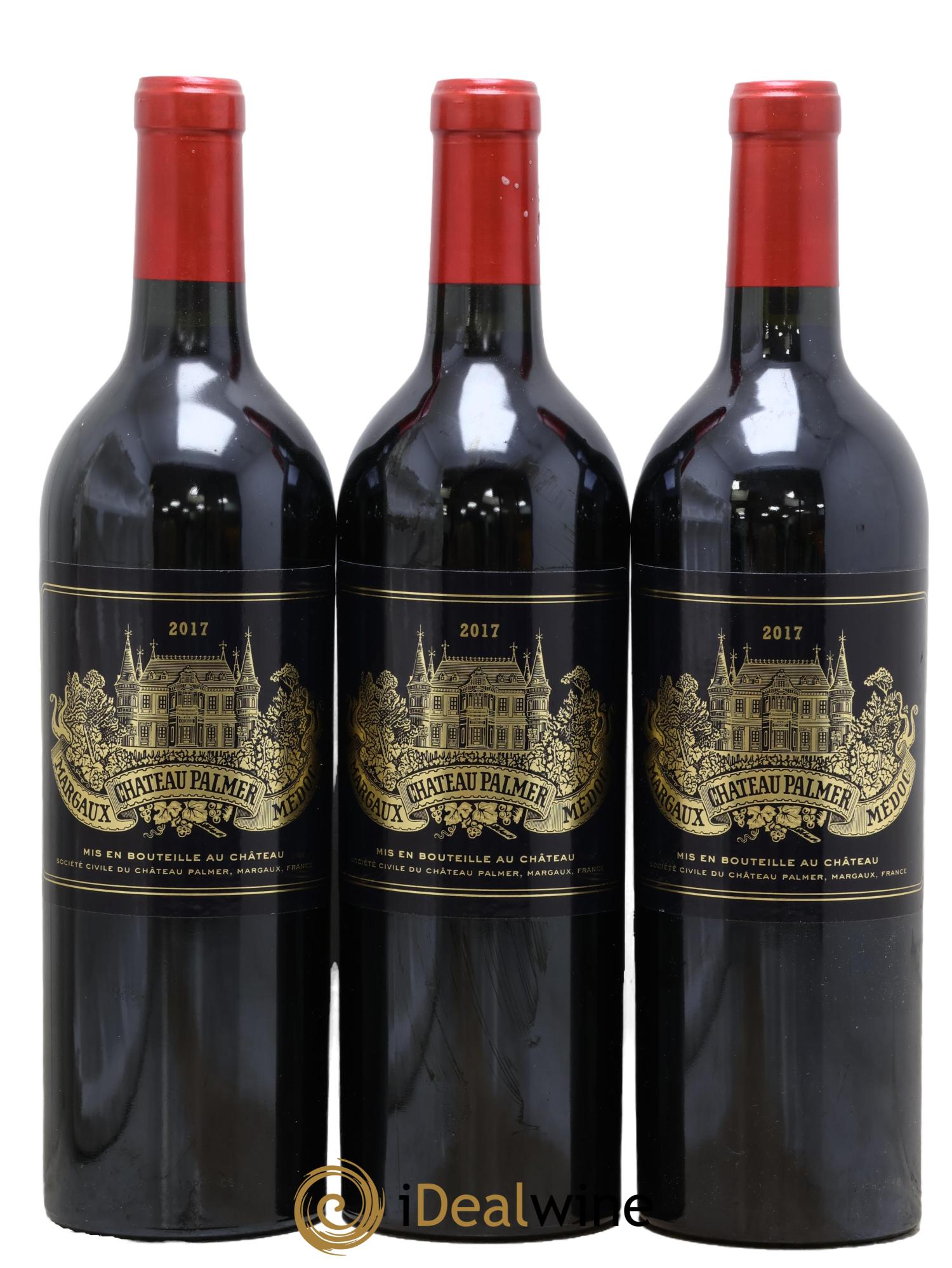 Château Palmer 3ème Grand Cru Classé 2017 - Lot of 3 bottles - 0