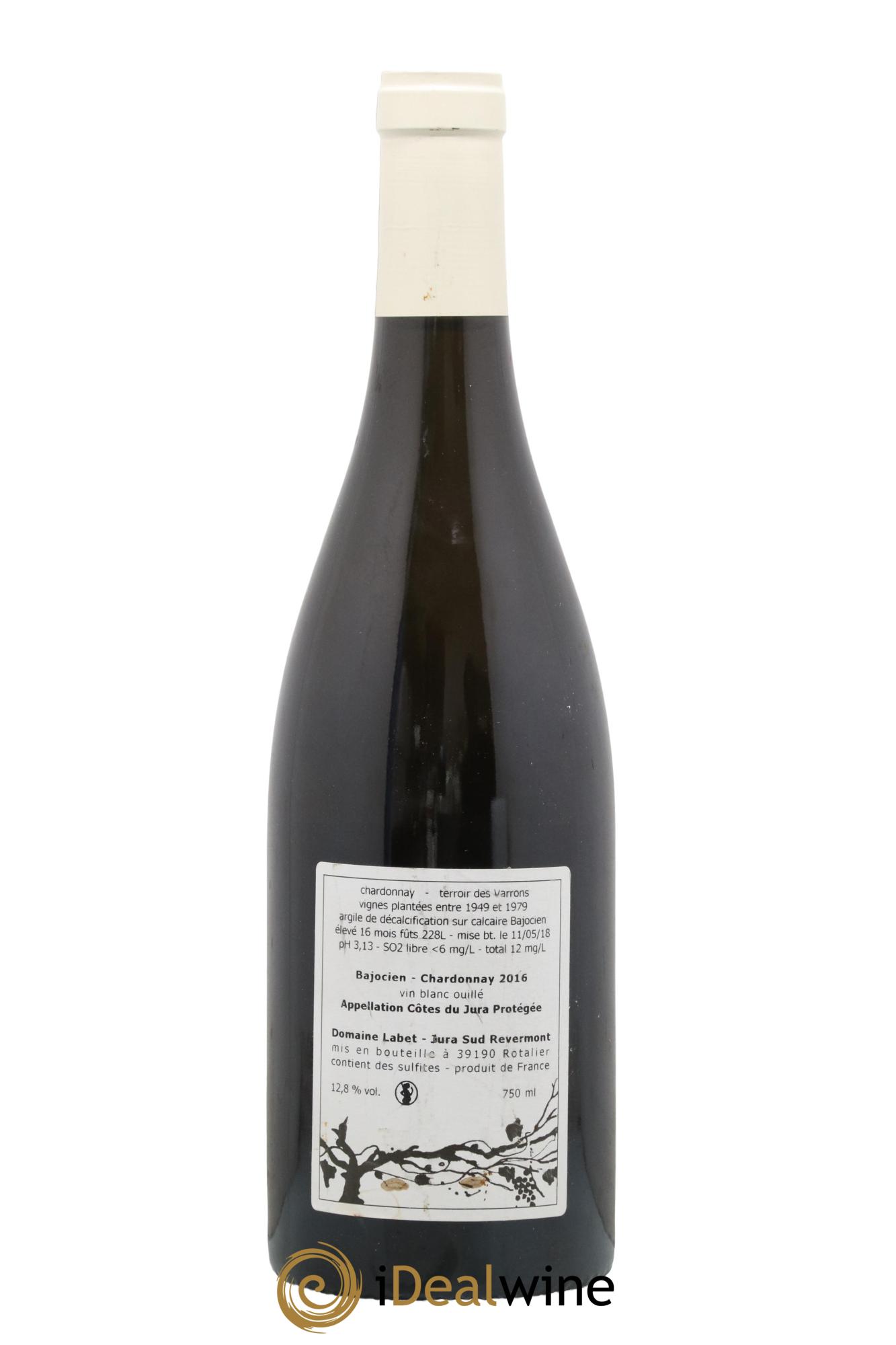 Côtes du Jura Chardonnay Bajocien Romain - Julien - Charline Labet 2016 - Lot de 1 bouteille - 1