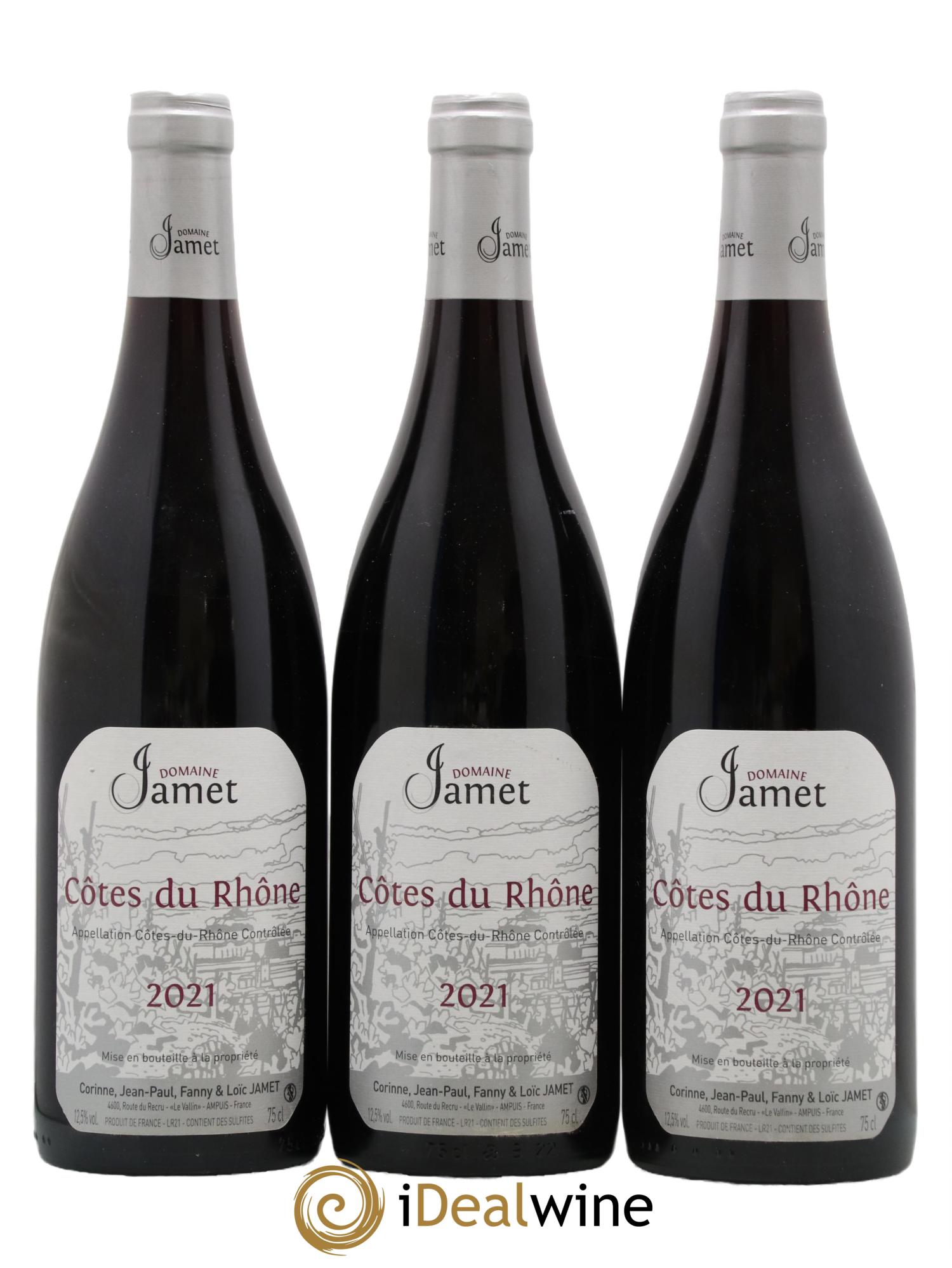 Côtes-du-Rhône Jamet (Domaine) 2021 - Lotto di 3 bottiglie - 0