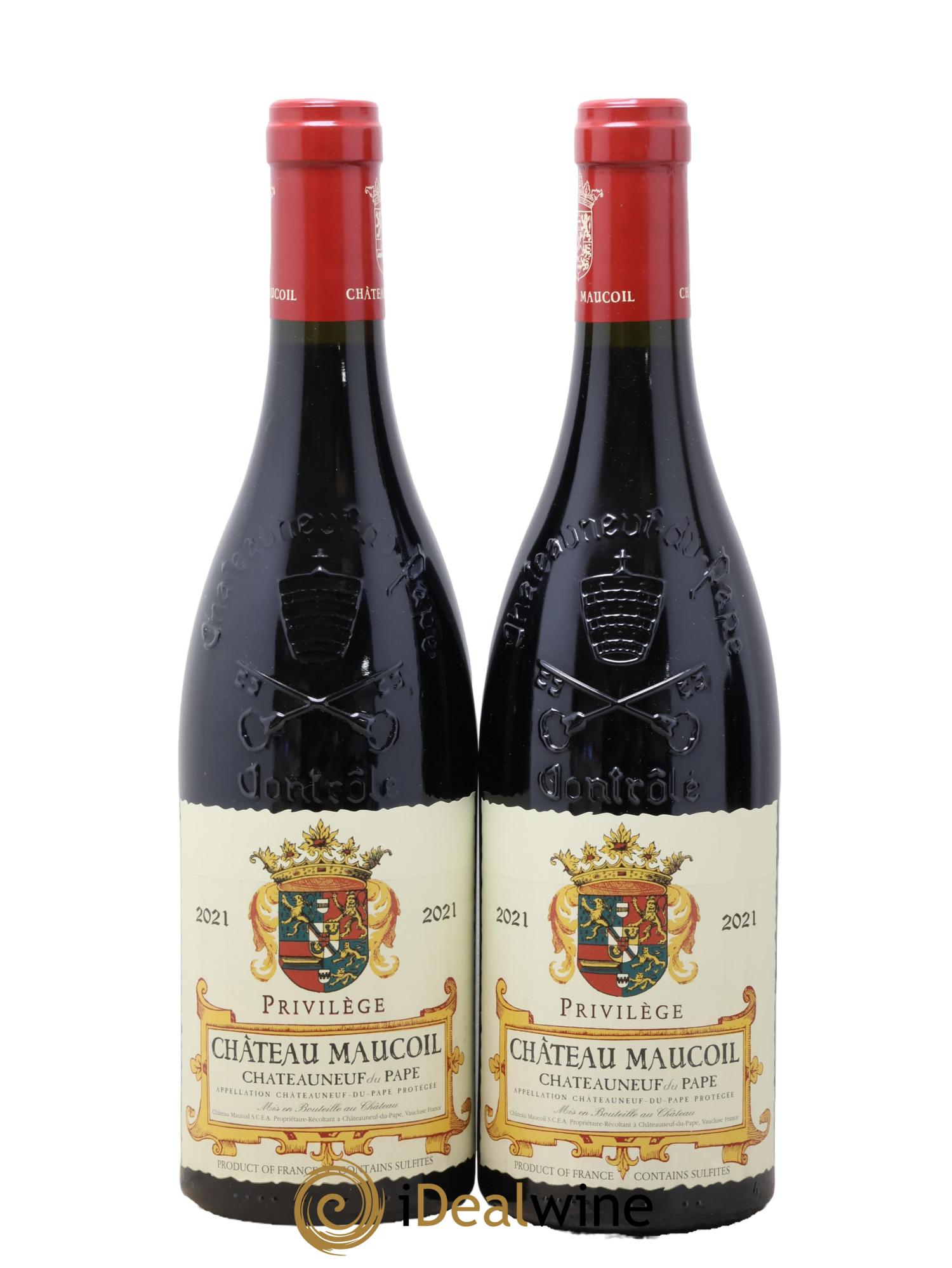 Châteauneuf-du-Pape Cuvée Privilège Château Maucoil 2021 - Lotto di 2 bottiglie - 0