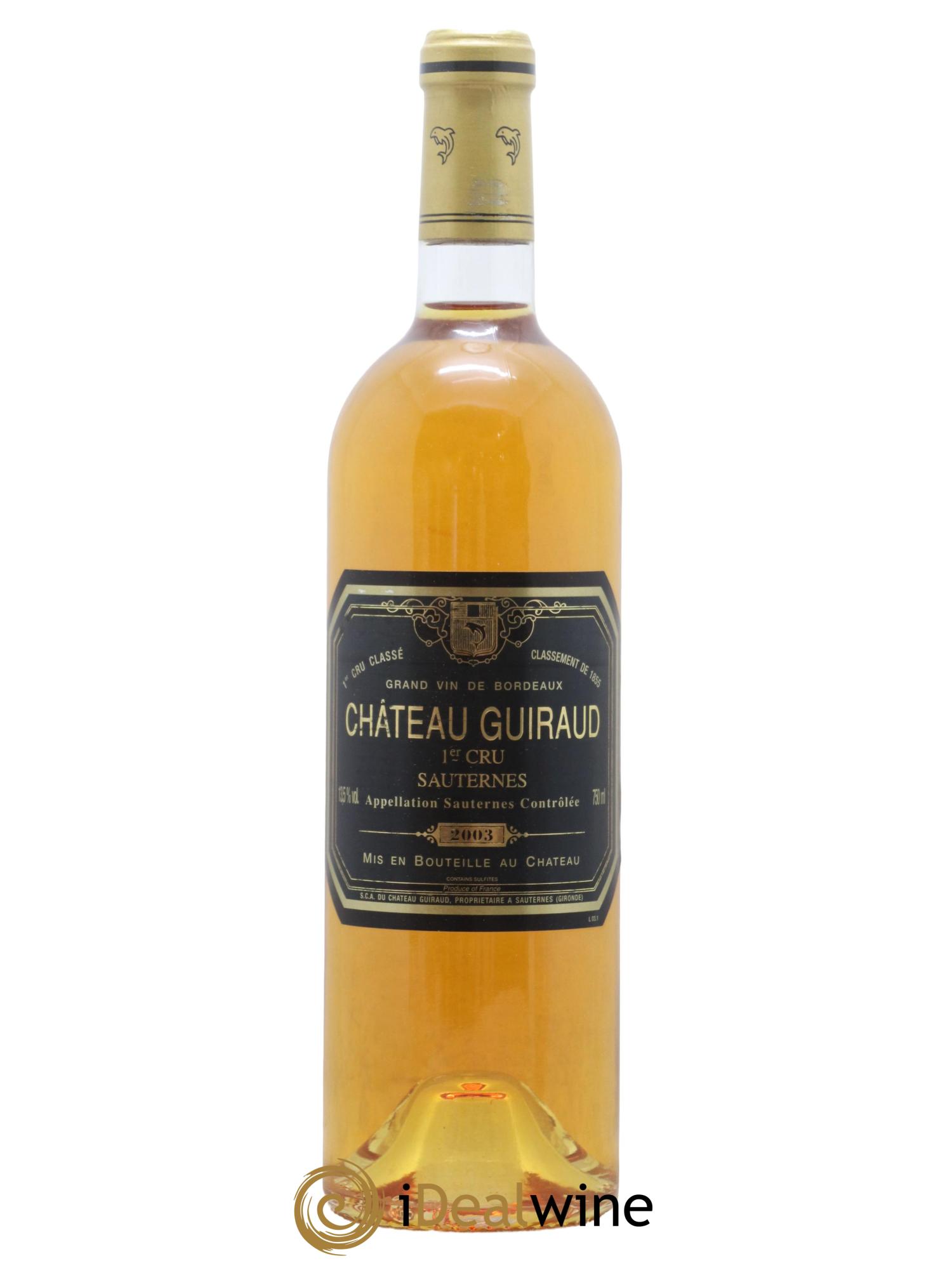 Château Guiraud 1er Grand Cru Classé 2003 - Lot de 1 bouteille - 0